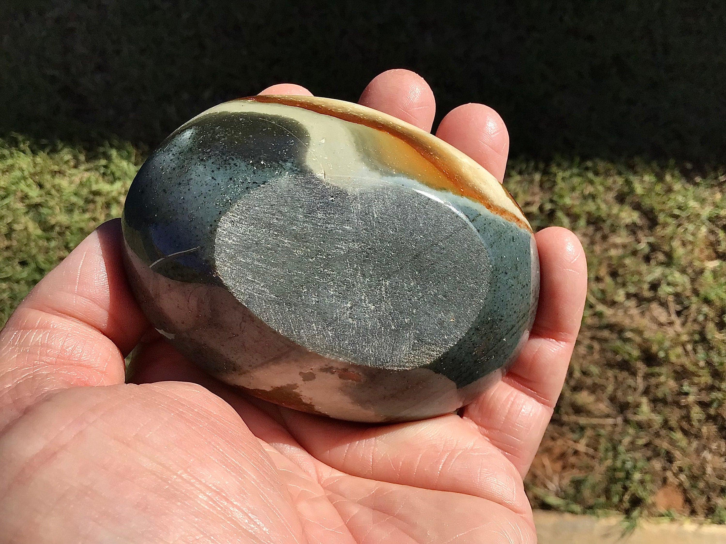 168g Polychrome Jasper Oblong Trinket Bowl A