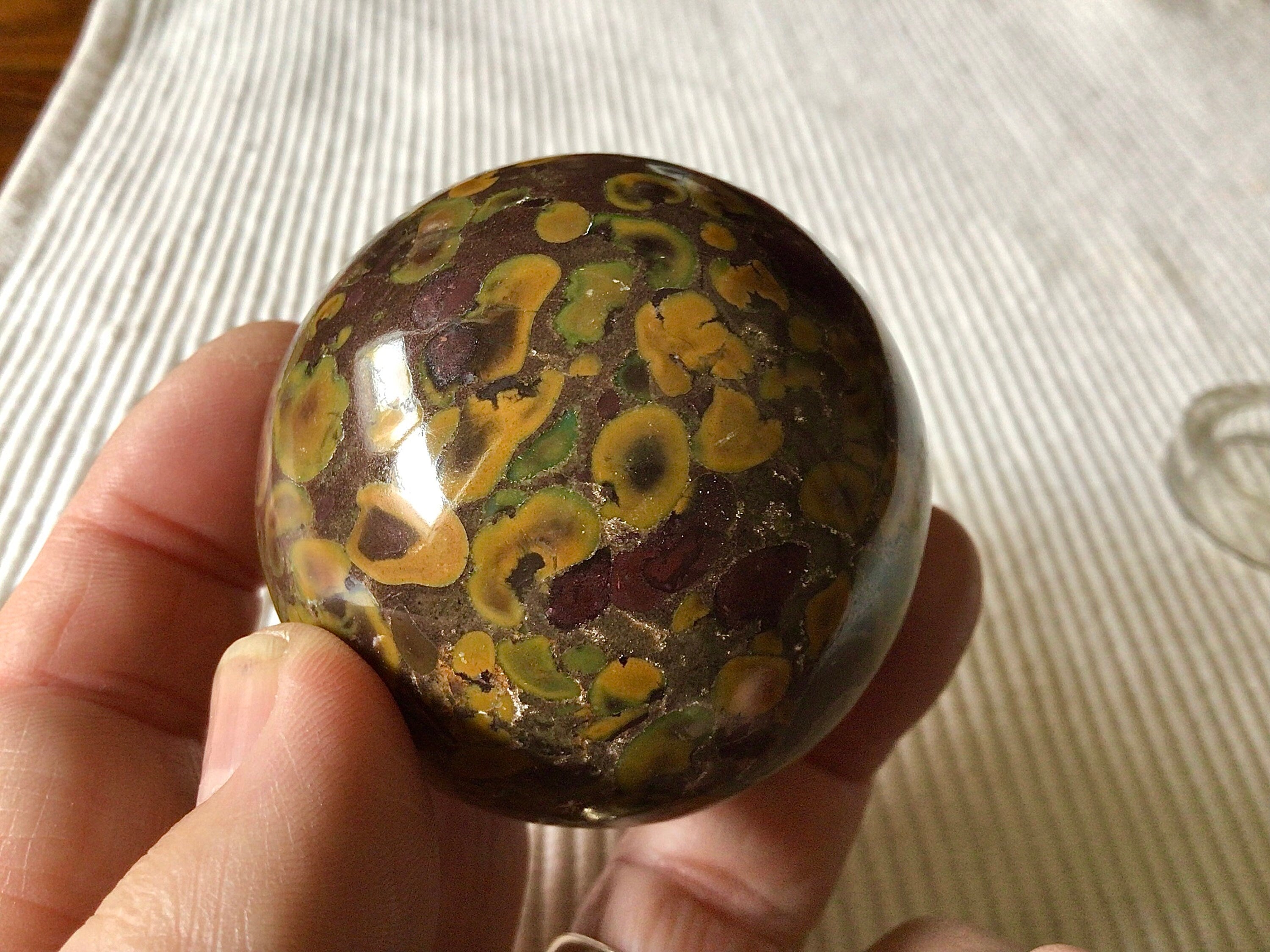 247g Fruit Jasper Sphere C