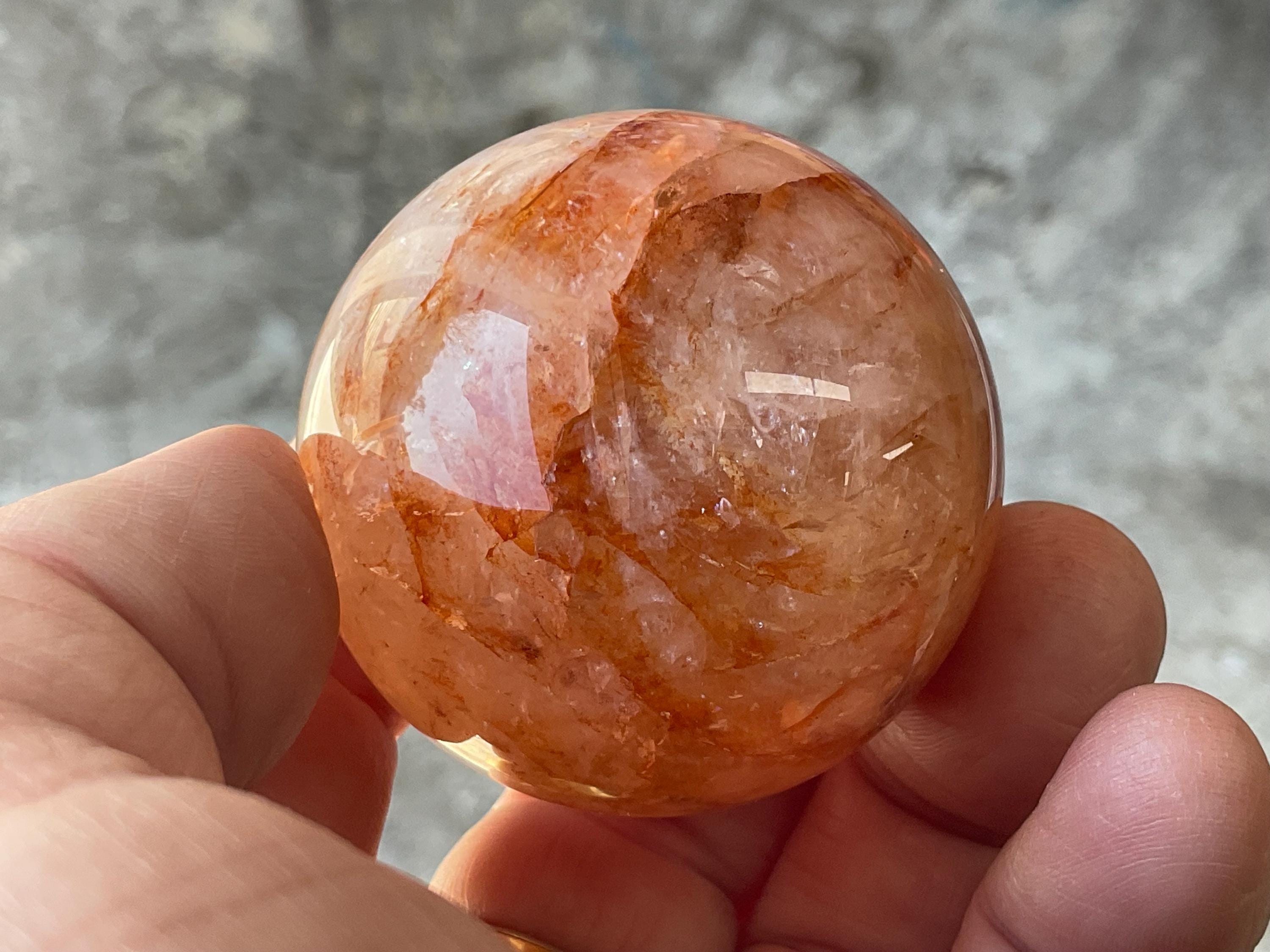 144g Fire Quartz (Hematite Quartz) Sphere 1B