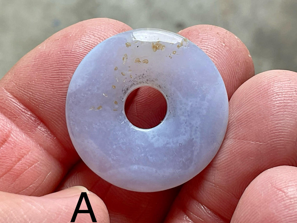 2.5cm Blue Chalcedony Donuts Group 3