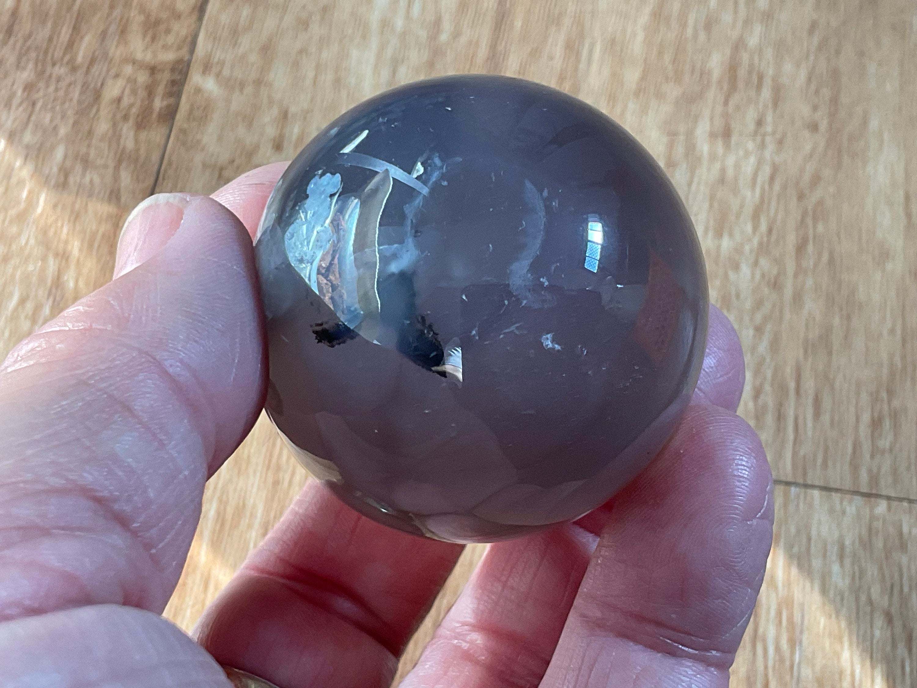 130g Flower Agate Sphere 3A