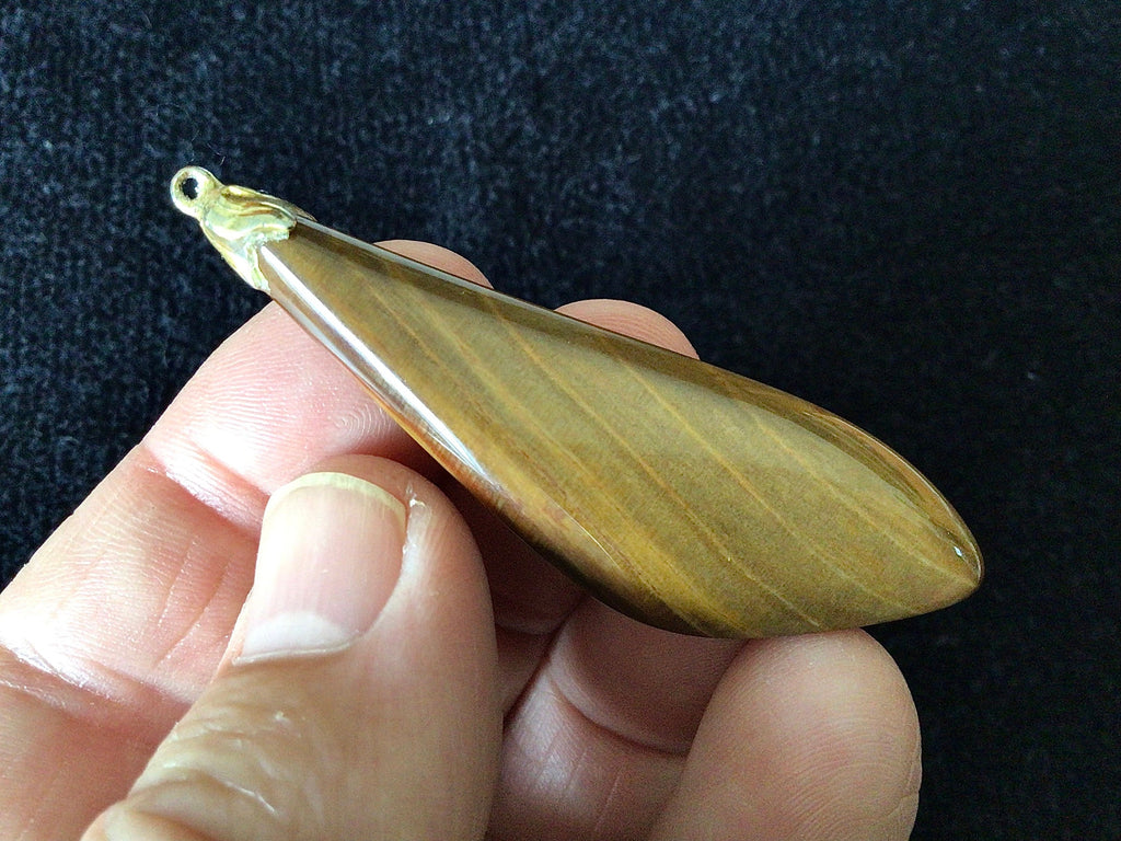 9g Petrified Wood Tumble Pendant 1B