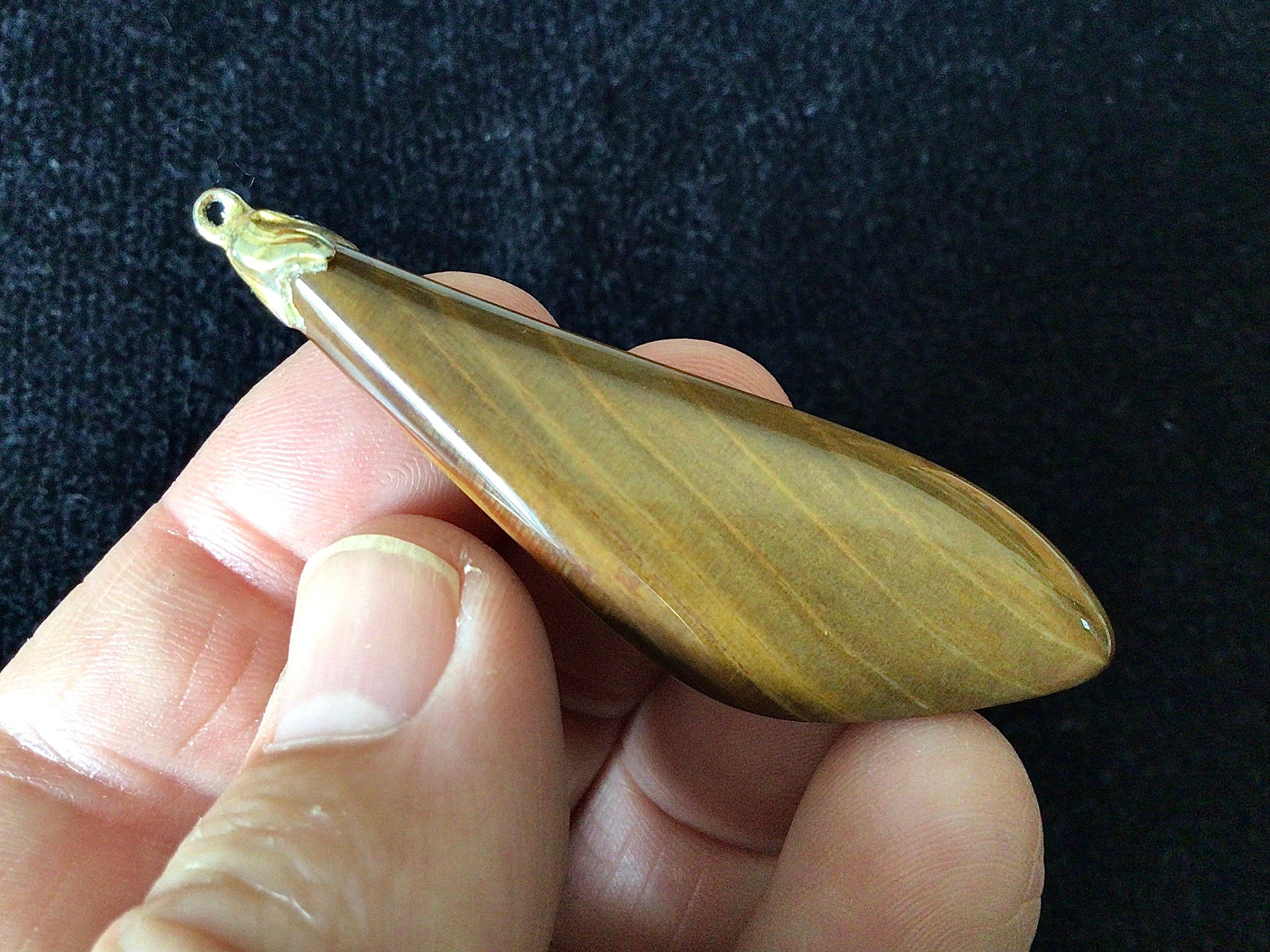 9g Petrified Wood Tumble Pendant 1B