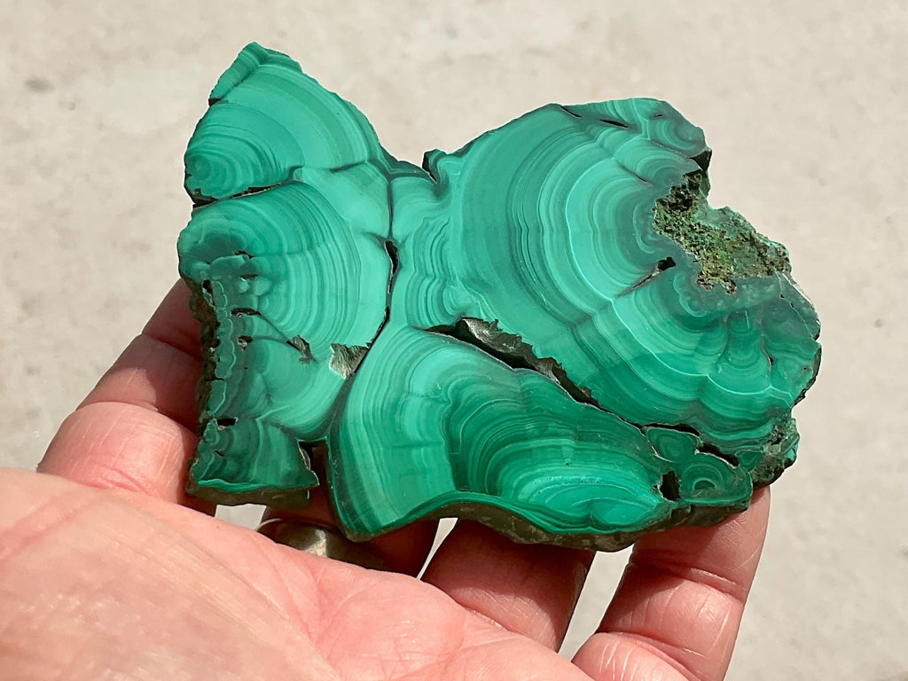 138g Malachite Polished Slice 2C