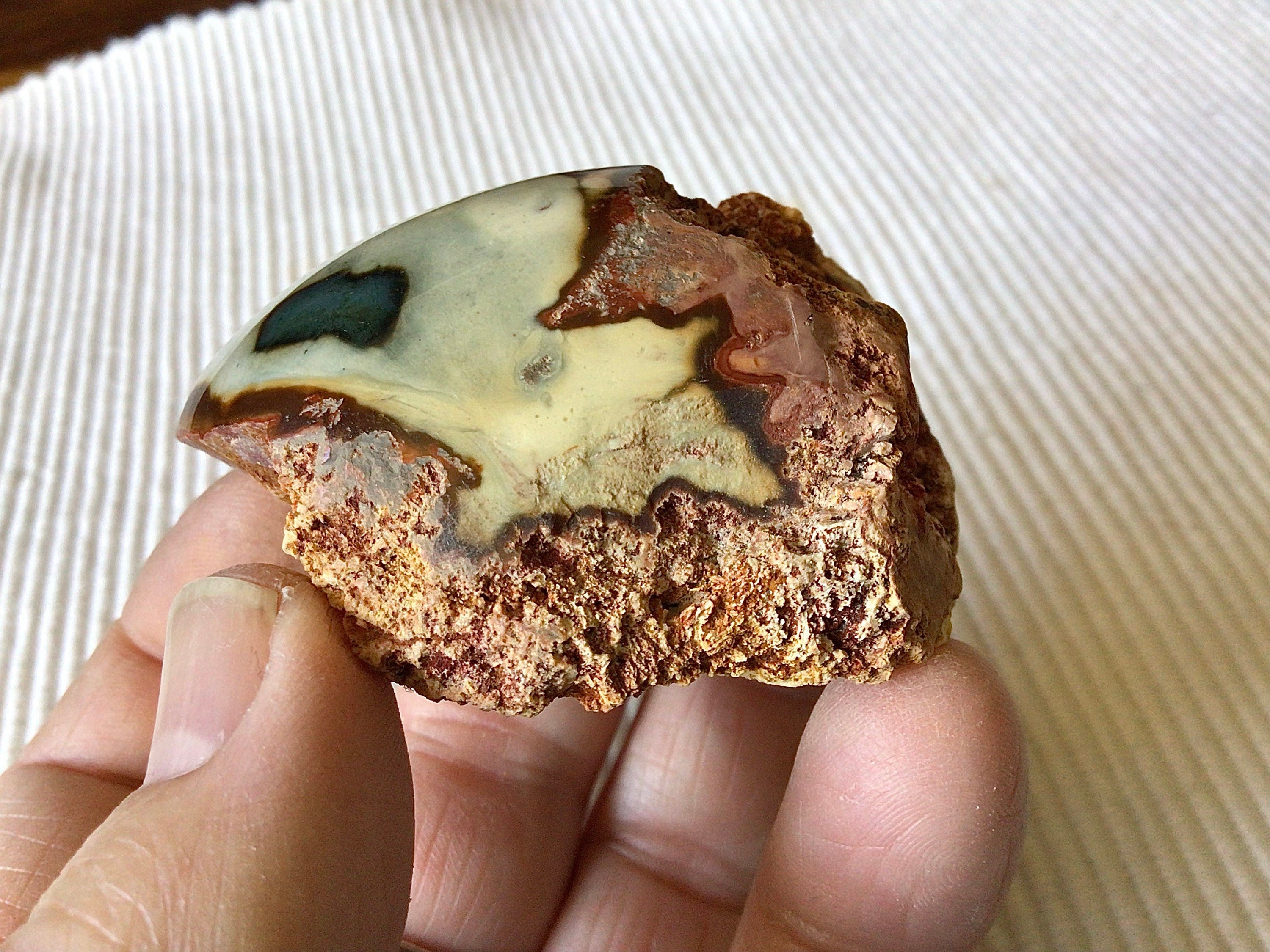 96g Polychrome Jasper One Side Polished 14B