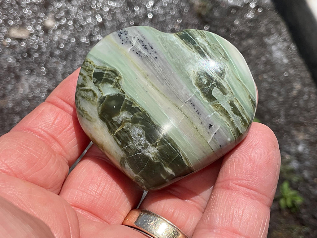 81g Jasper with Common Opal Heart A