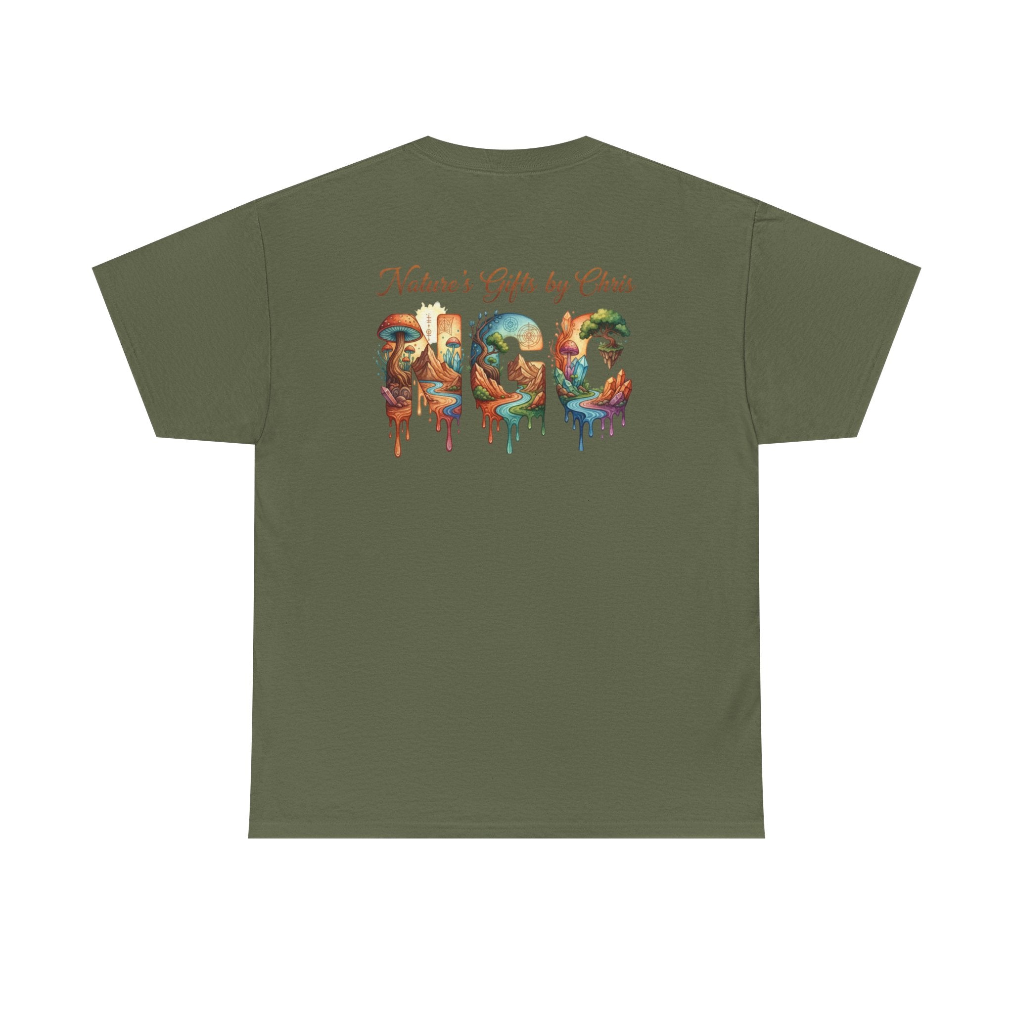 Nature's Gifts Tee — "NGC" Colorful Drip Wildlife Graphic T-Shirt