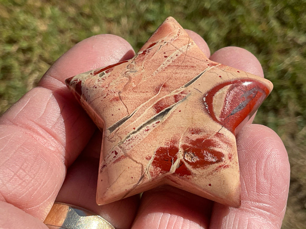 47g Brecciated Red Jasper with Chalcedony Star 4C