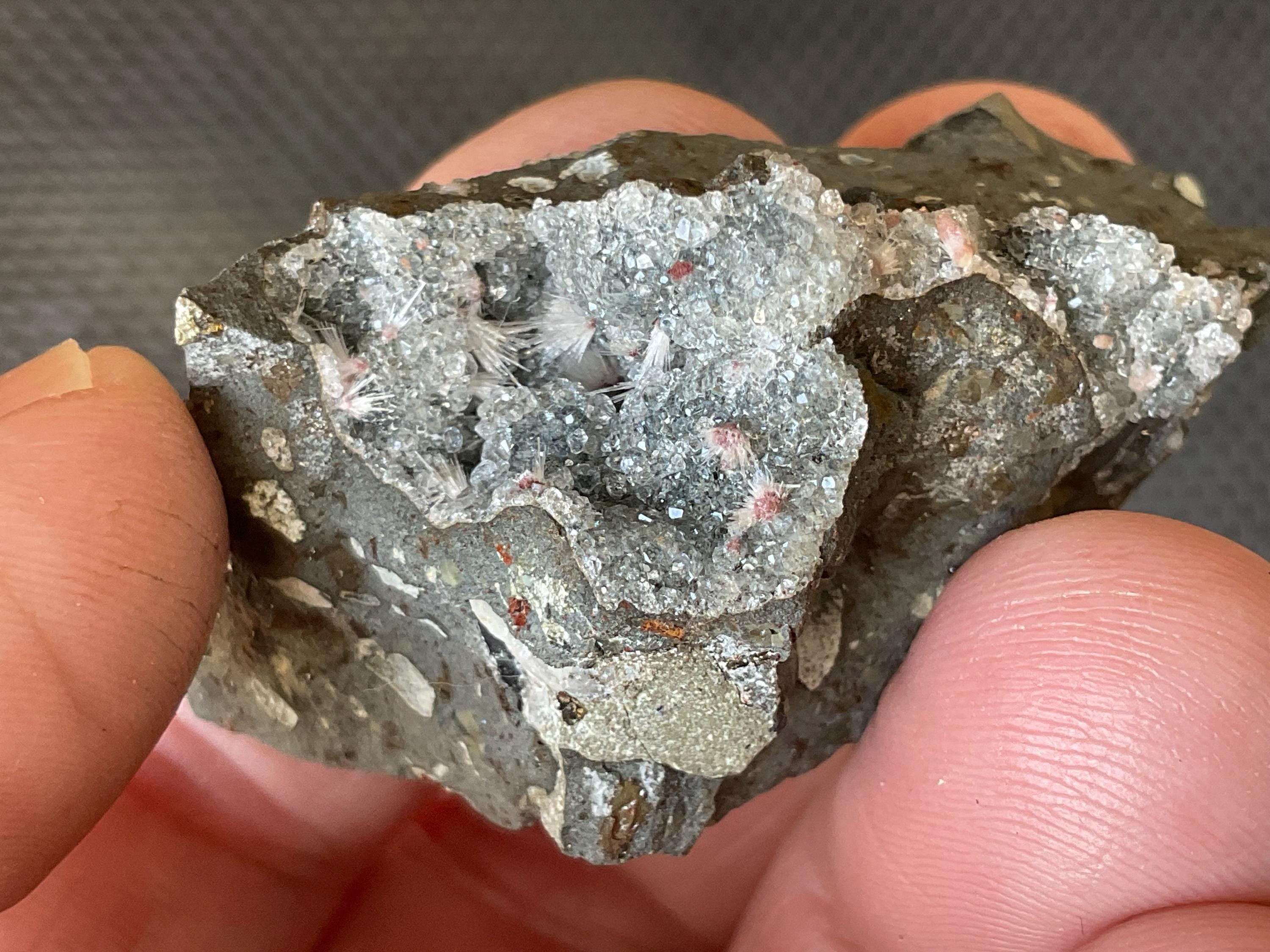 22g Analcime with Natrolite (Pink Seed) Specimen