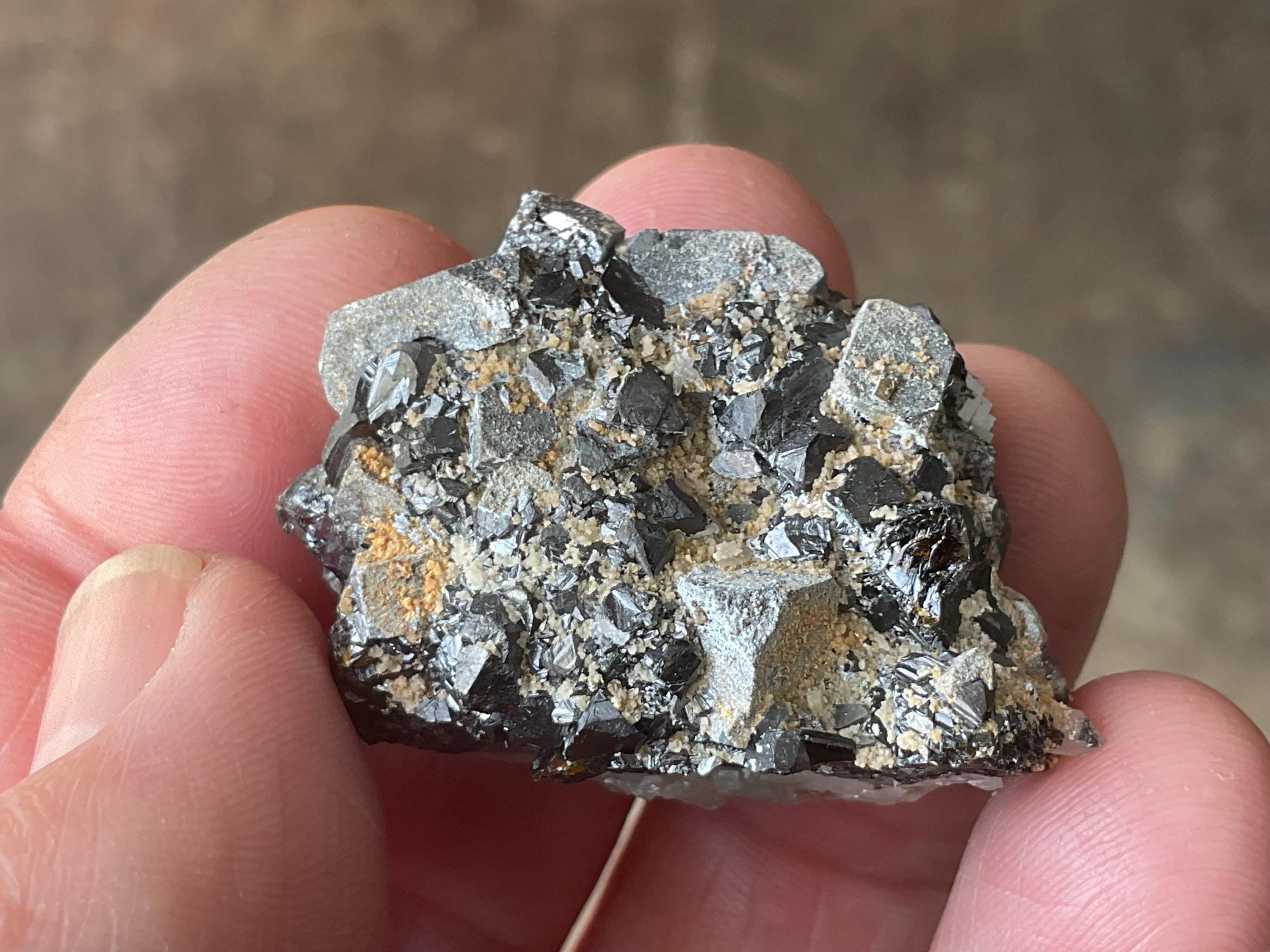 34g Galena on Quartz Cluster Specimen from Bulgaria