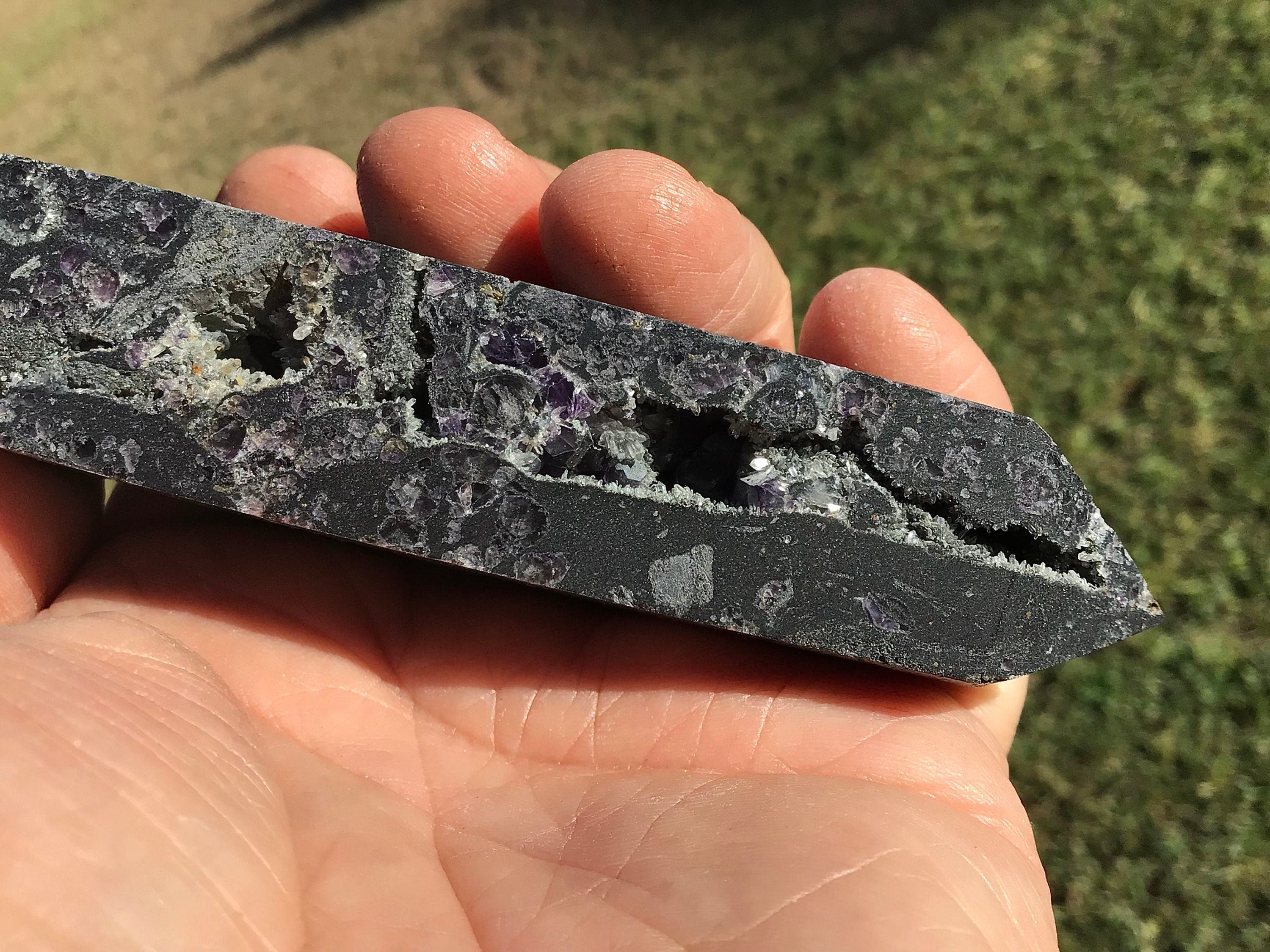 117g Sphalerite Generator with Lavender Fluorite and Clear Quartz 3B