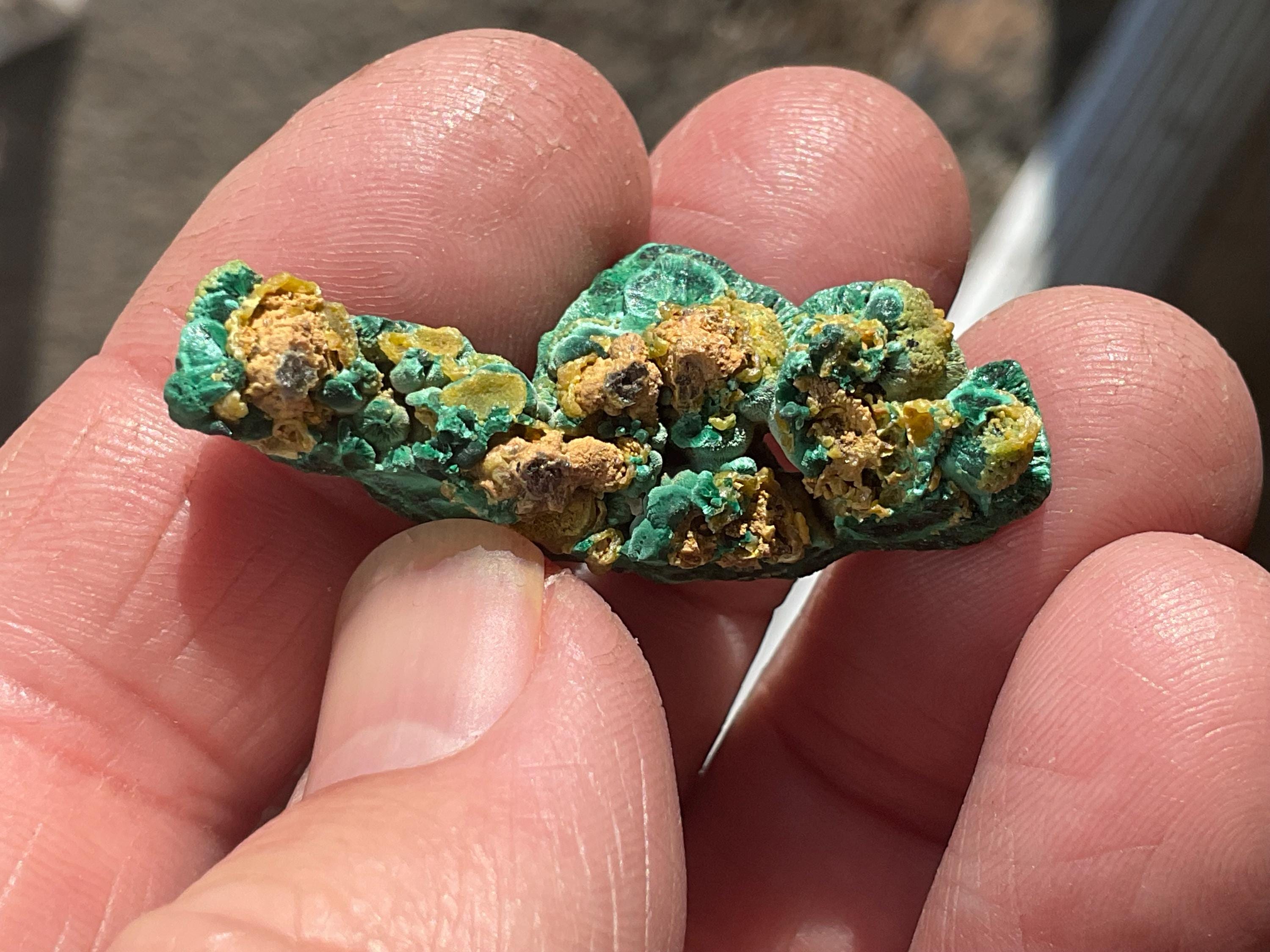 10g Australian Malachite, Cerussite and Pyromorphite Specimen 1B