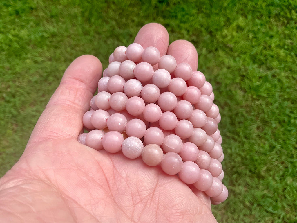 Mexican Pink Opal 8mm Bead Bracelet