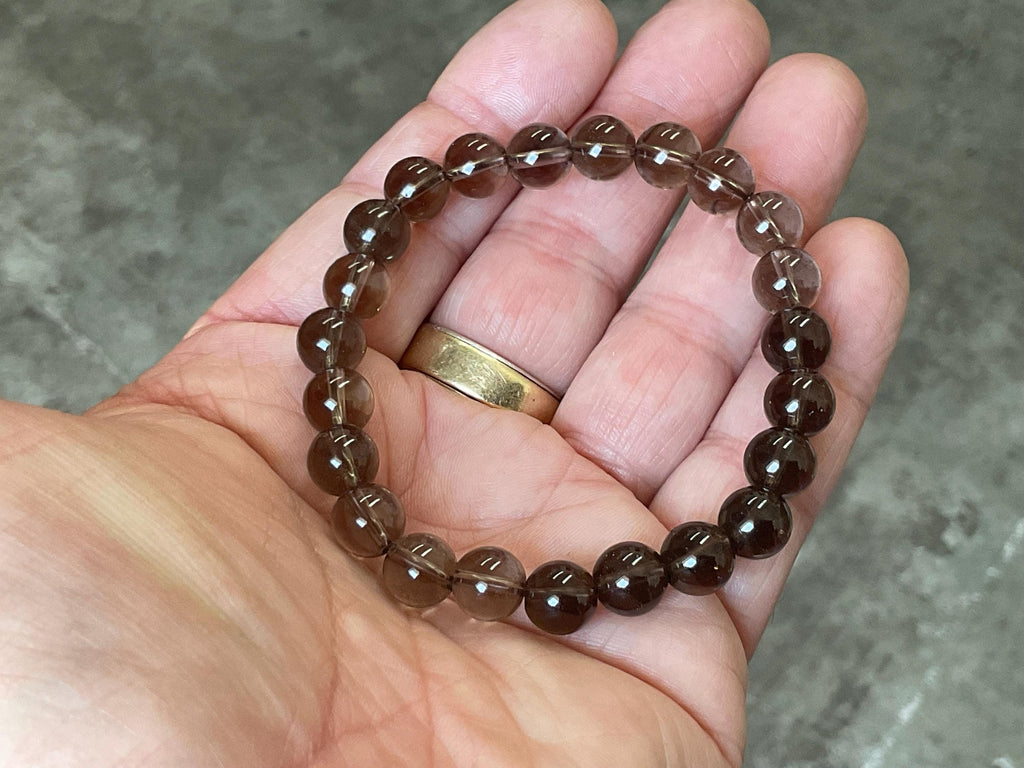 Smokey Quartz 8mm Bead Bracelet