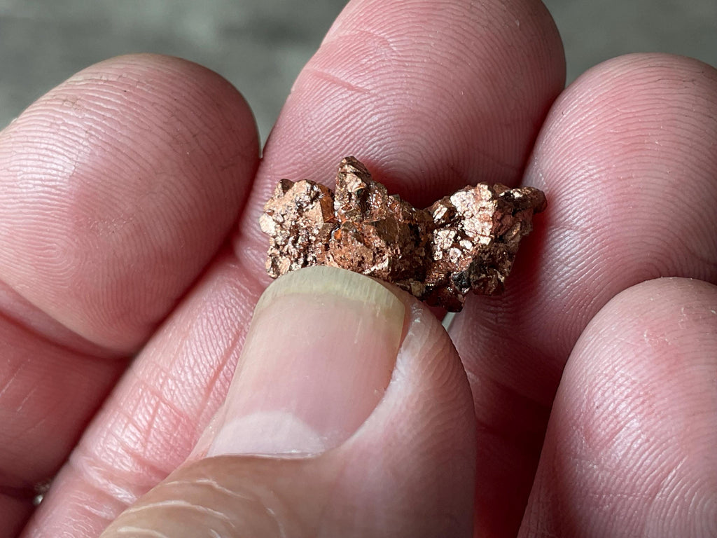 4g Native Copper Pseudomorph after Cuprite Specimen 4B from the Red Dome Mine Australia