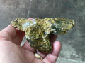 142g Epidote and Pink Dolomite on Smokey Quartz Specimen B from Inner Mongolia