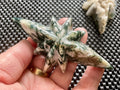 92g Moss Agate Polaris Carving with stand 1B