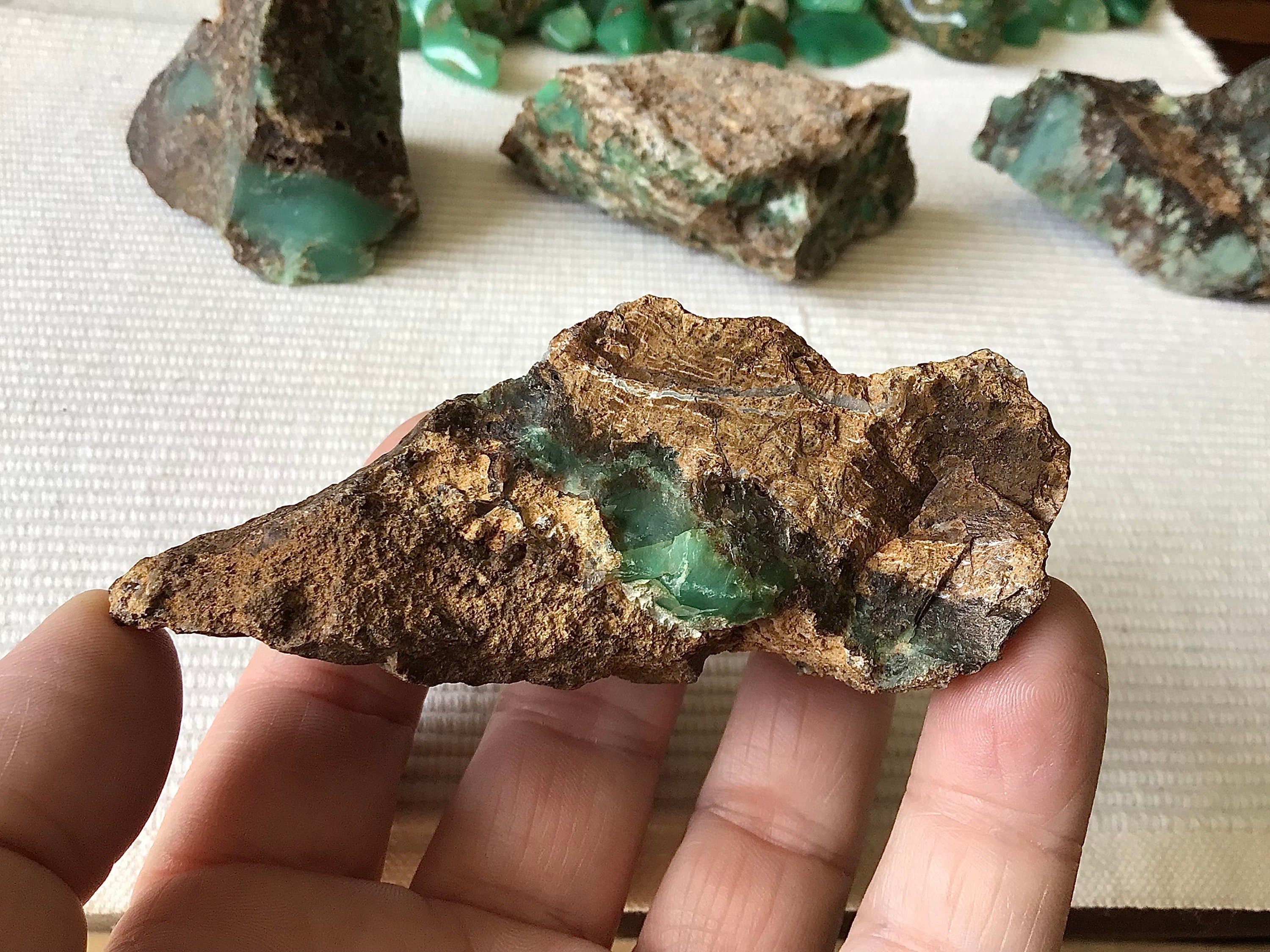 115g Rough Chrysoprase Piece 8C