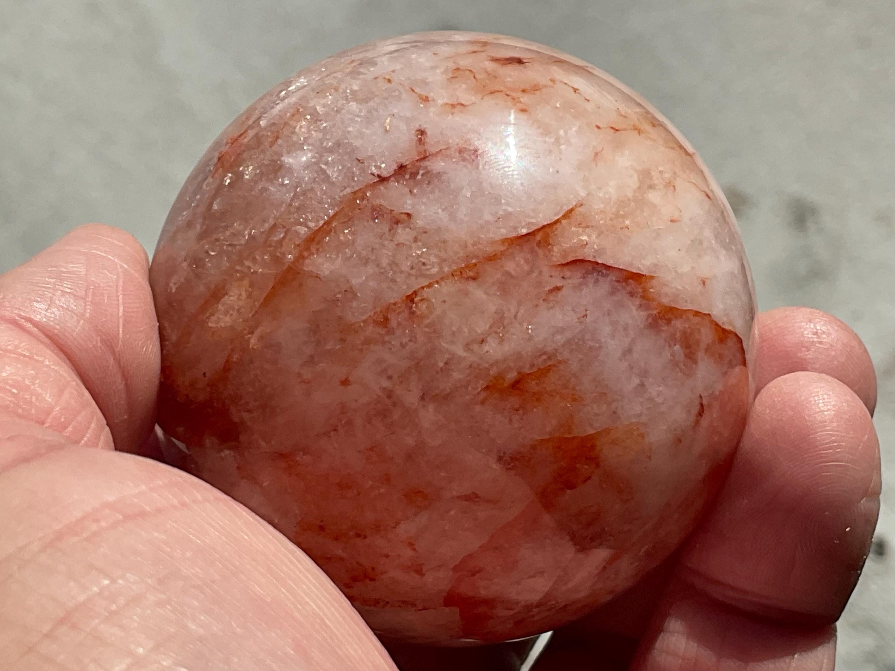 310g Fire Quartz (Hematite Quartz) Sphere 2B