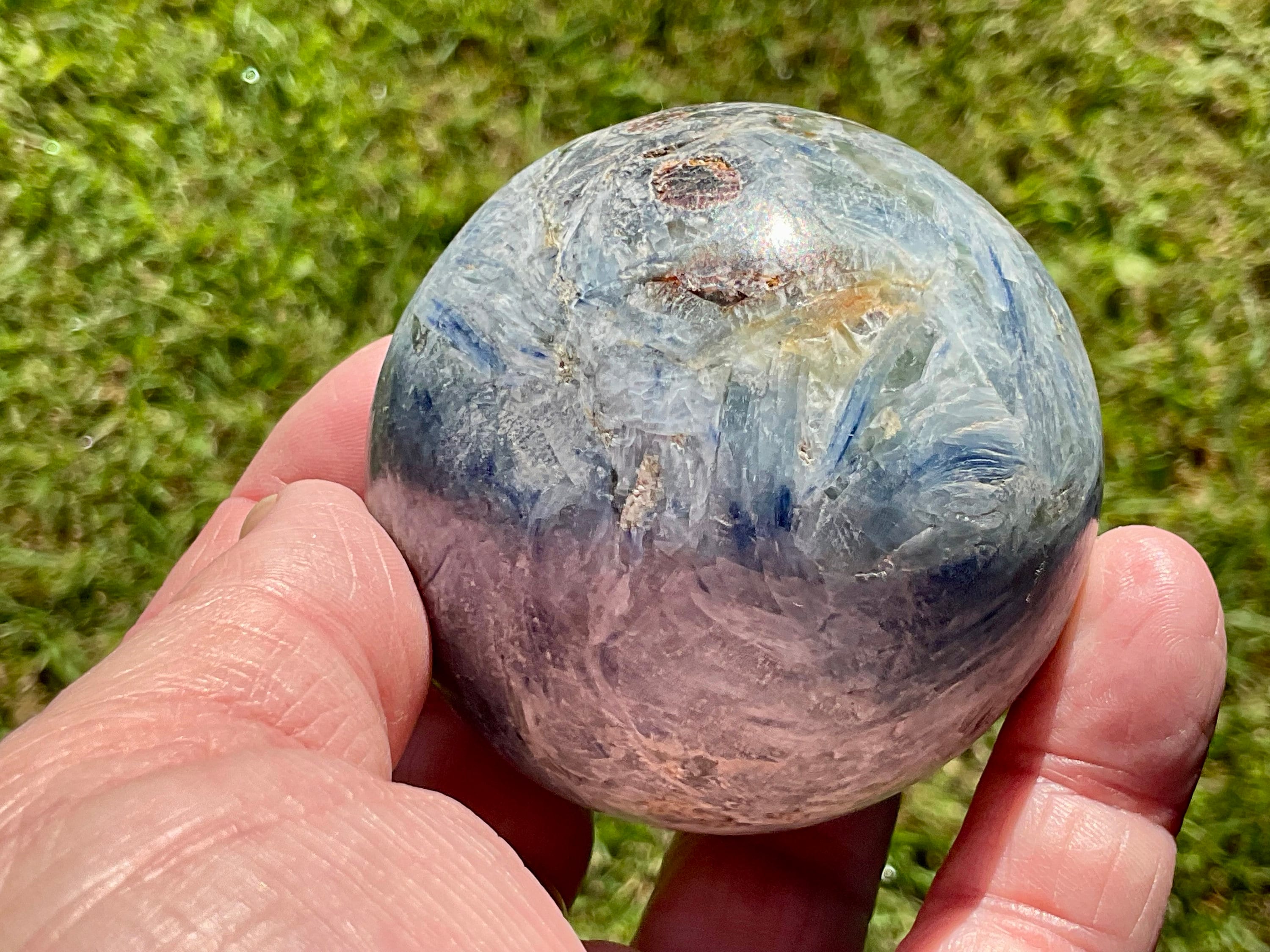 447g Blue Kyanite Sphere 2A