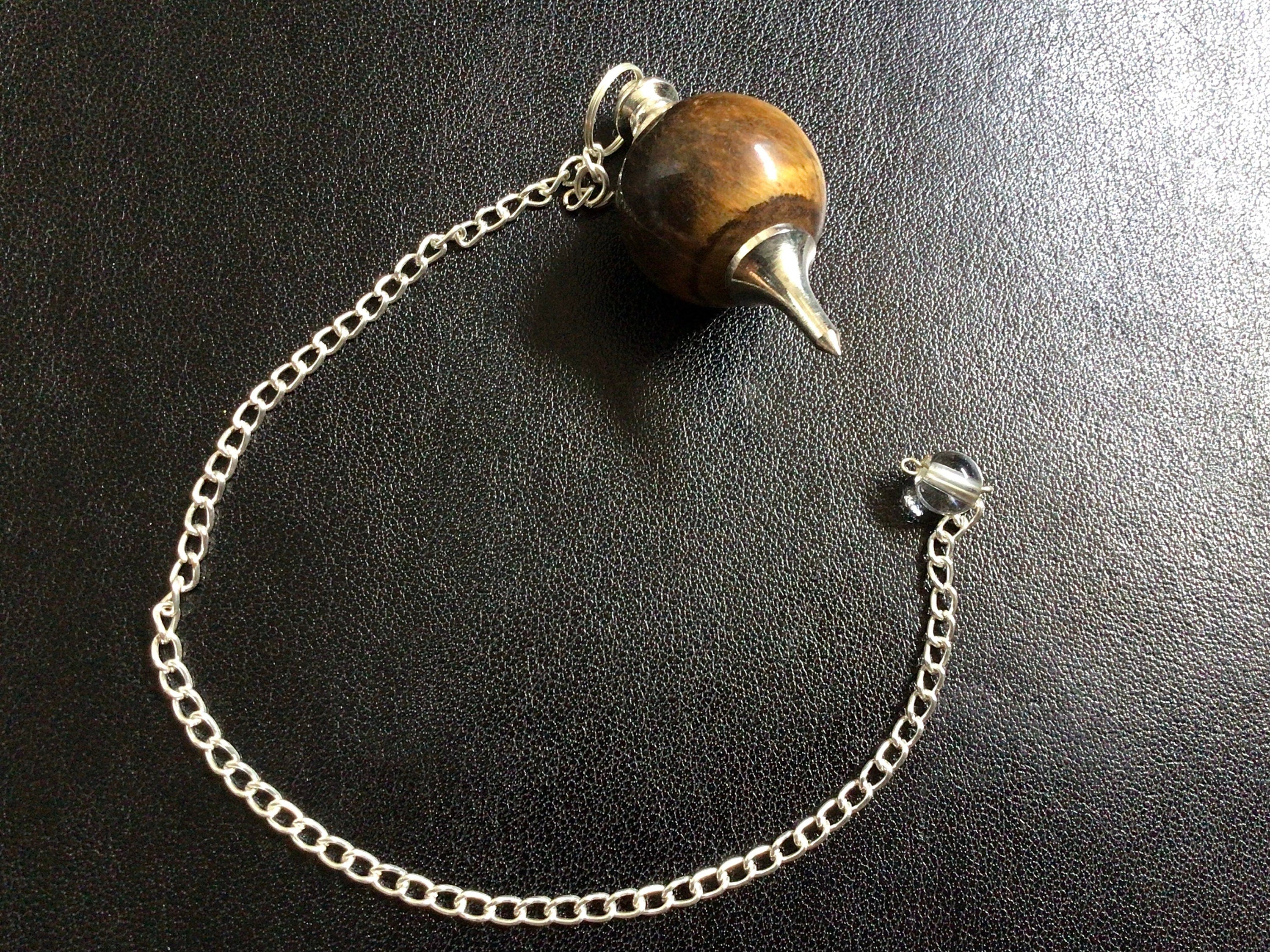 Round Tiger Eye Pendulum