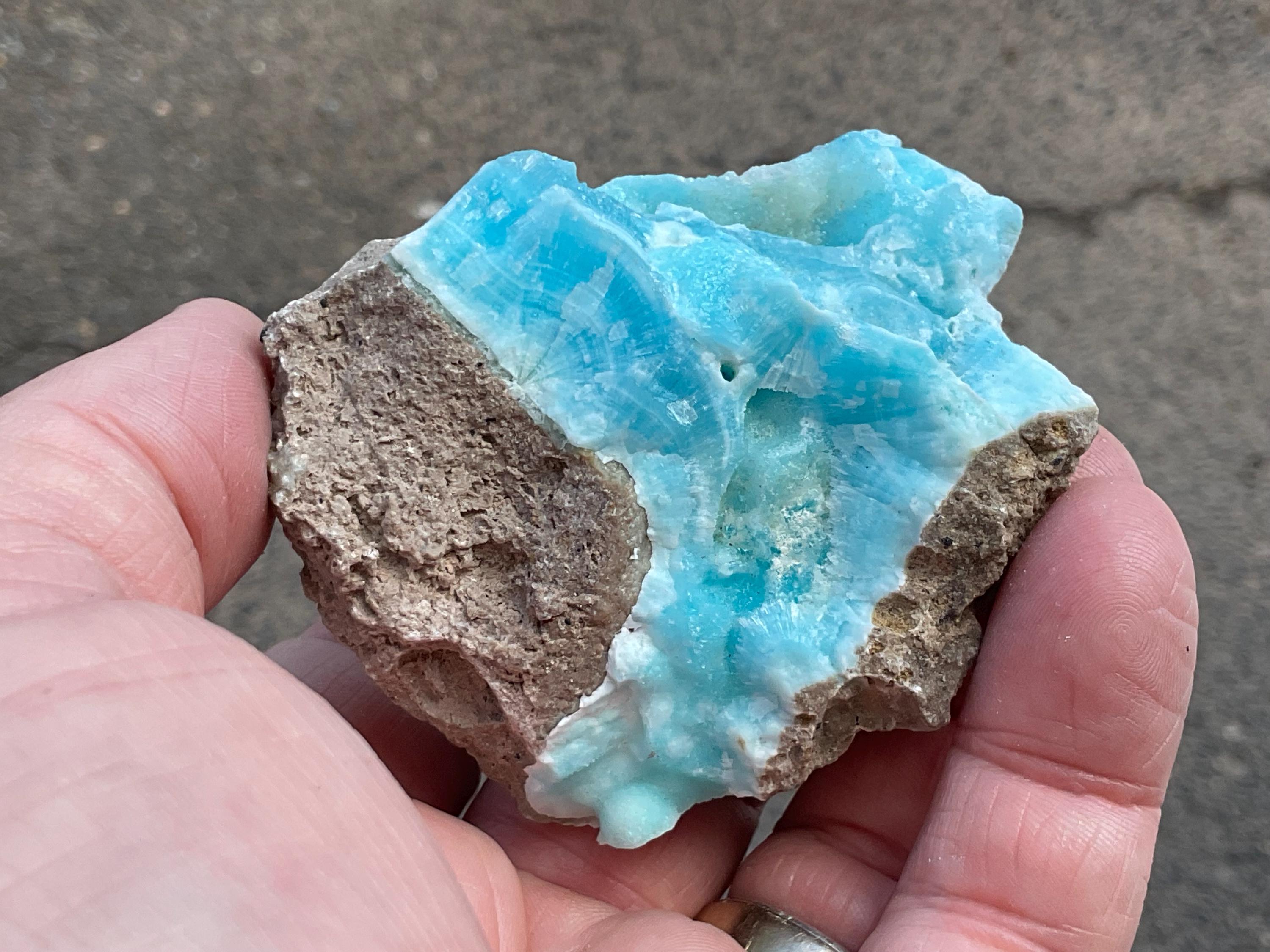 114g Blue Aragonite Specimen 4B