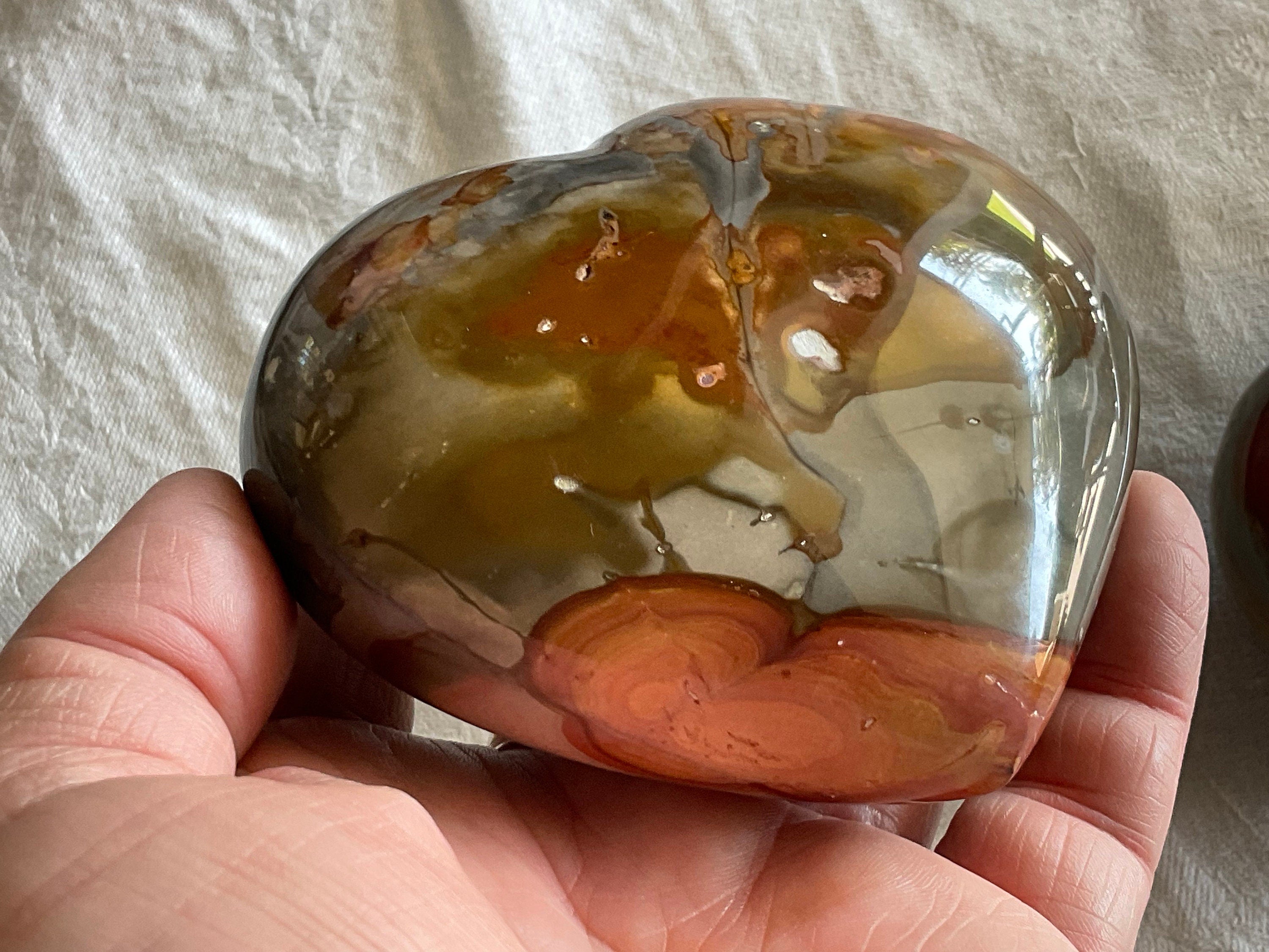 354g Polychrome Jasper Heart 2A