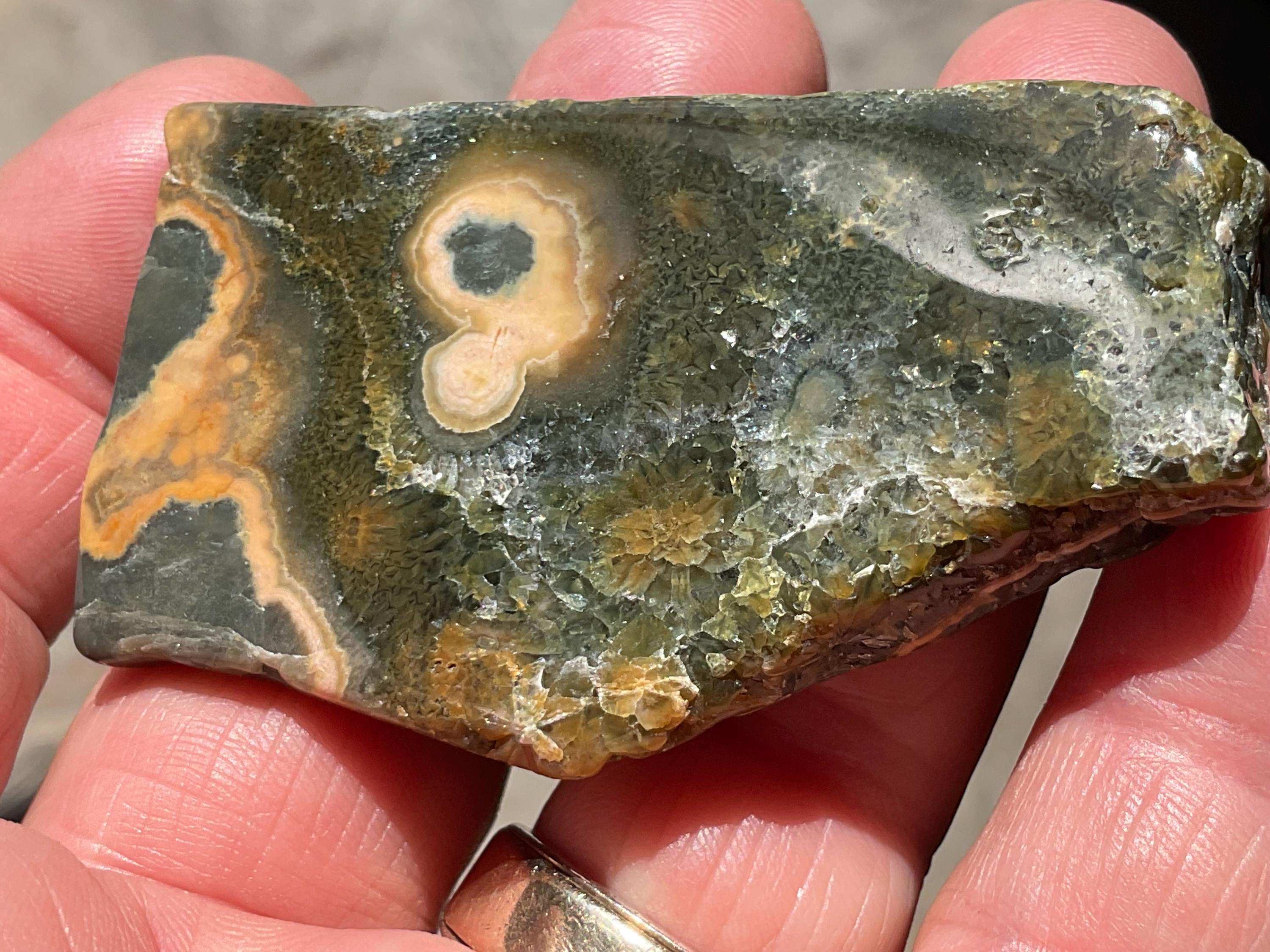 40g ‘Cloud’ Ocean Jasper Polished Slab 1B
