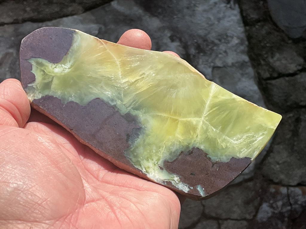 229g Wave Hill Prehnite Polished Slab B
