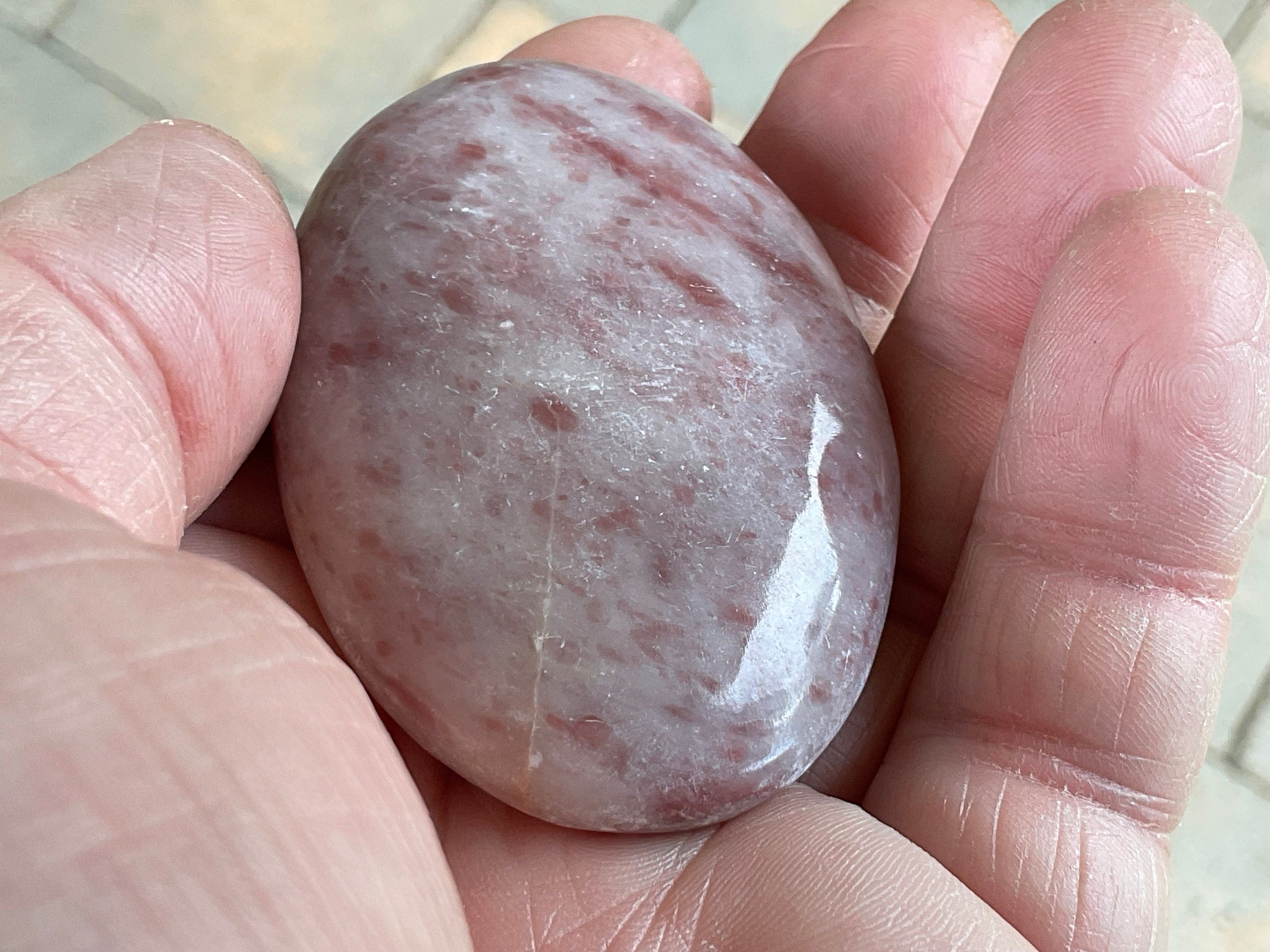 70g Pakistan Strawberry Jasper Palmstone 3C