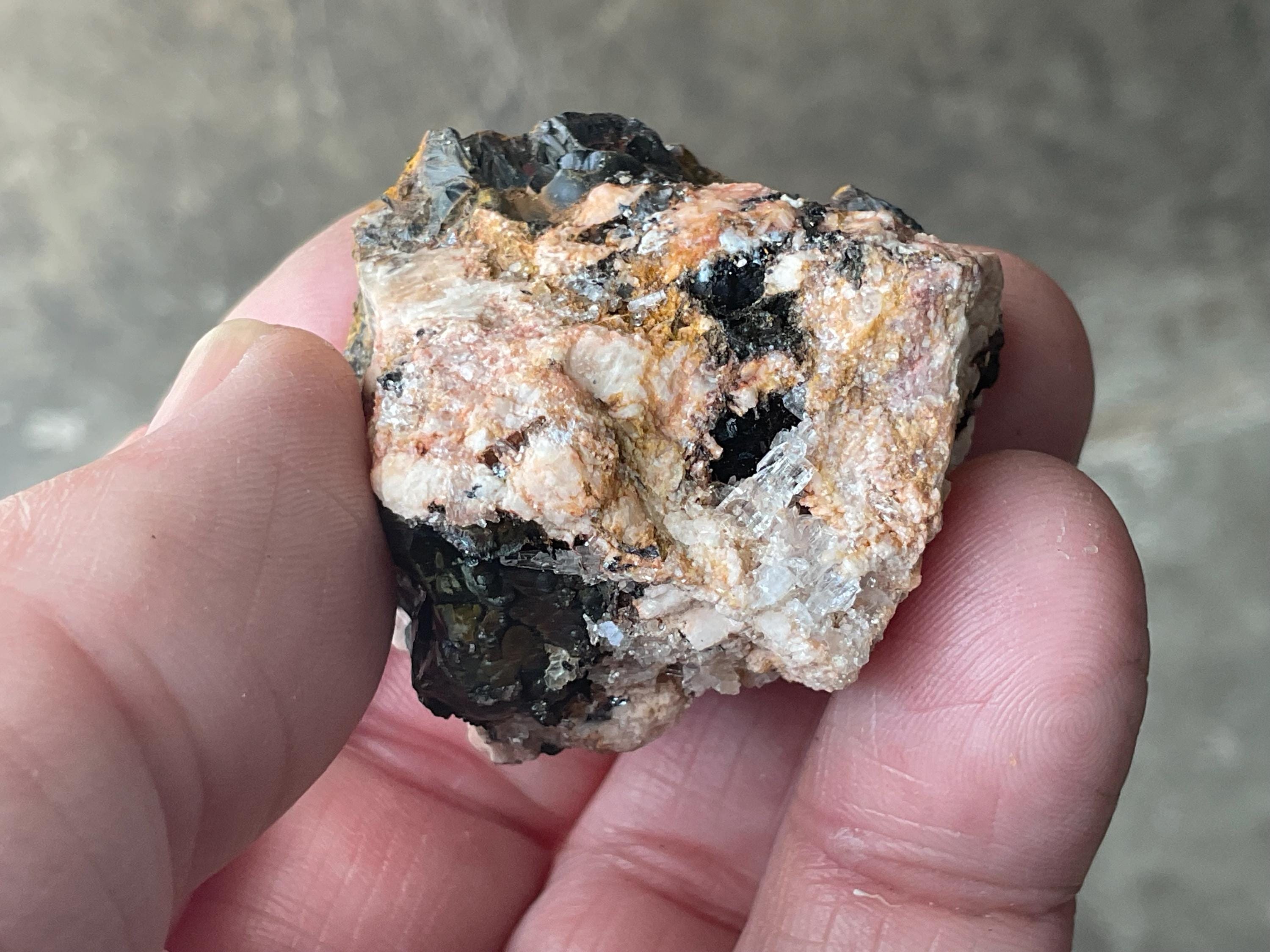 78g Baryte on Goethite with Clear Quartz Specimen from South Australia