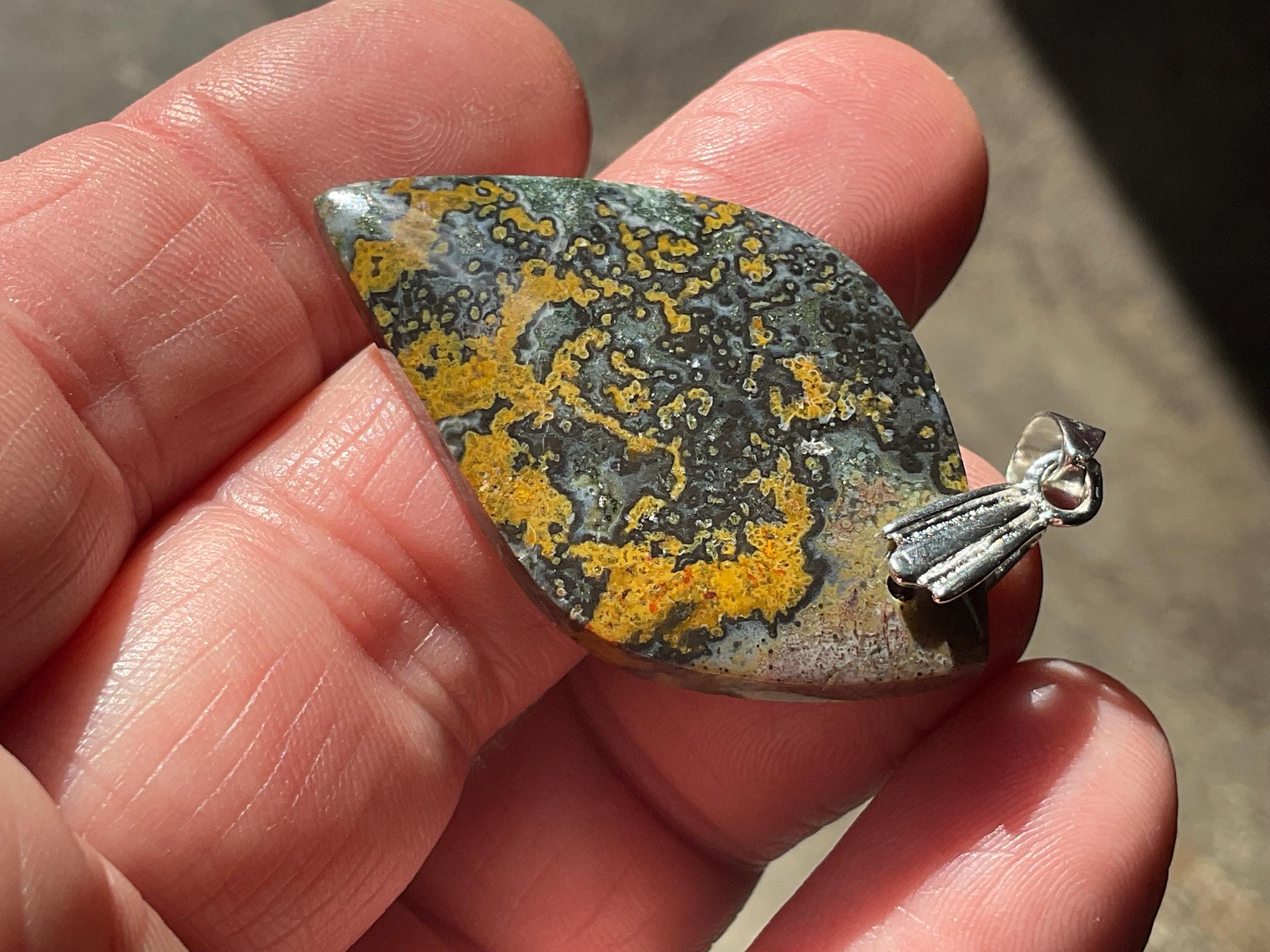 8g “River Jasper” Pendant B from Java, Indonesia
