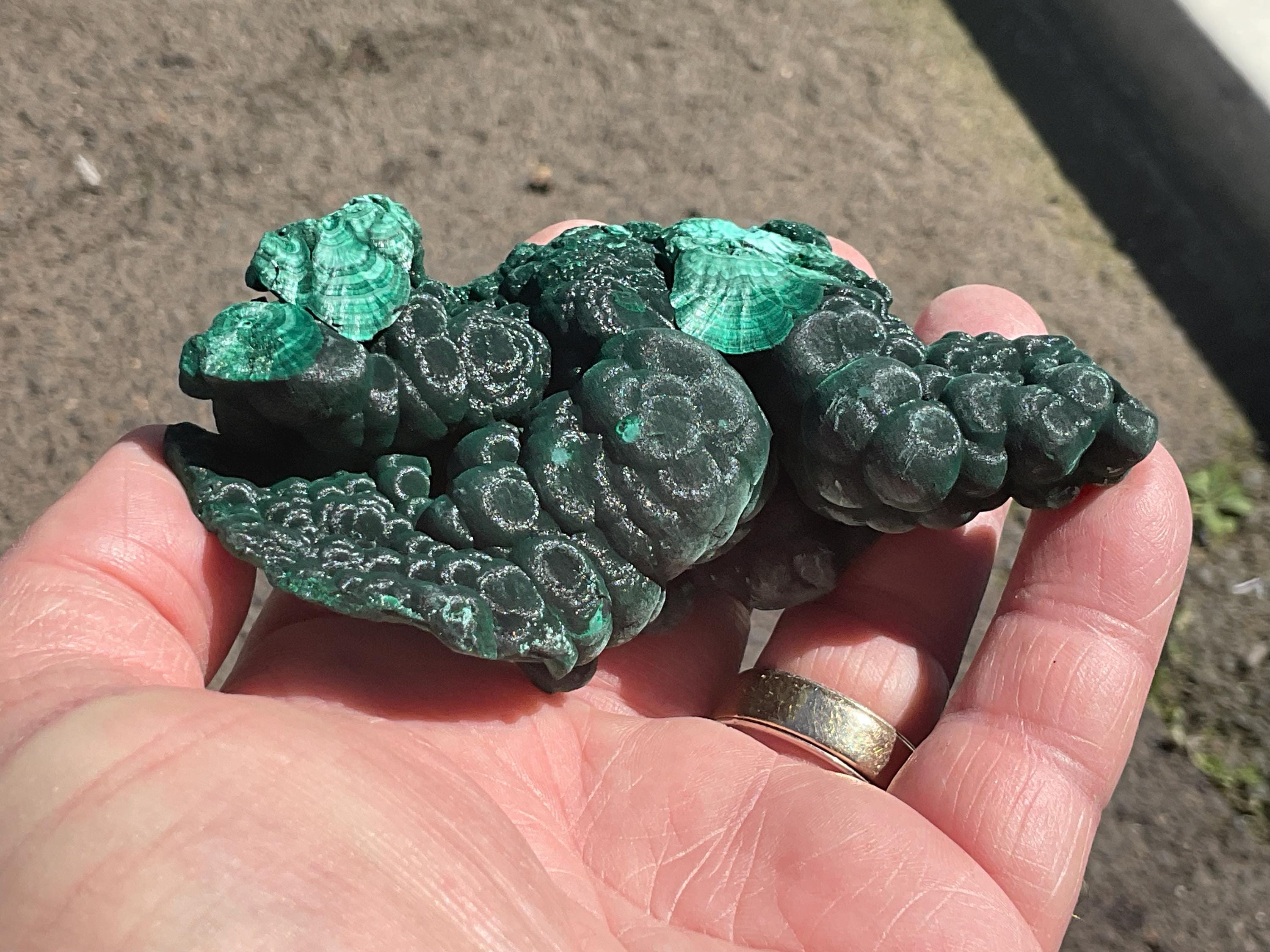 196g Silky Botryoidal Malachite from
