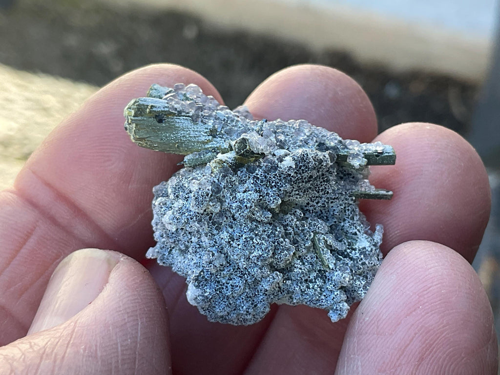 12g Fluorite on Stibnite Specimen 1C from Jiangxi, China