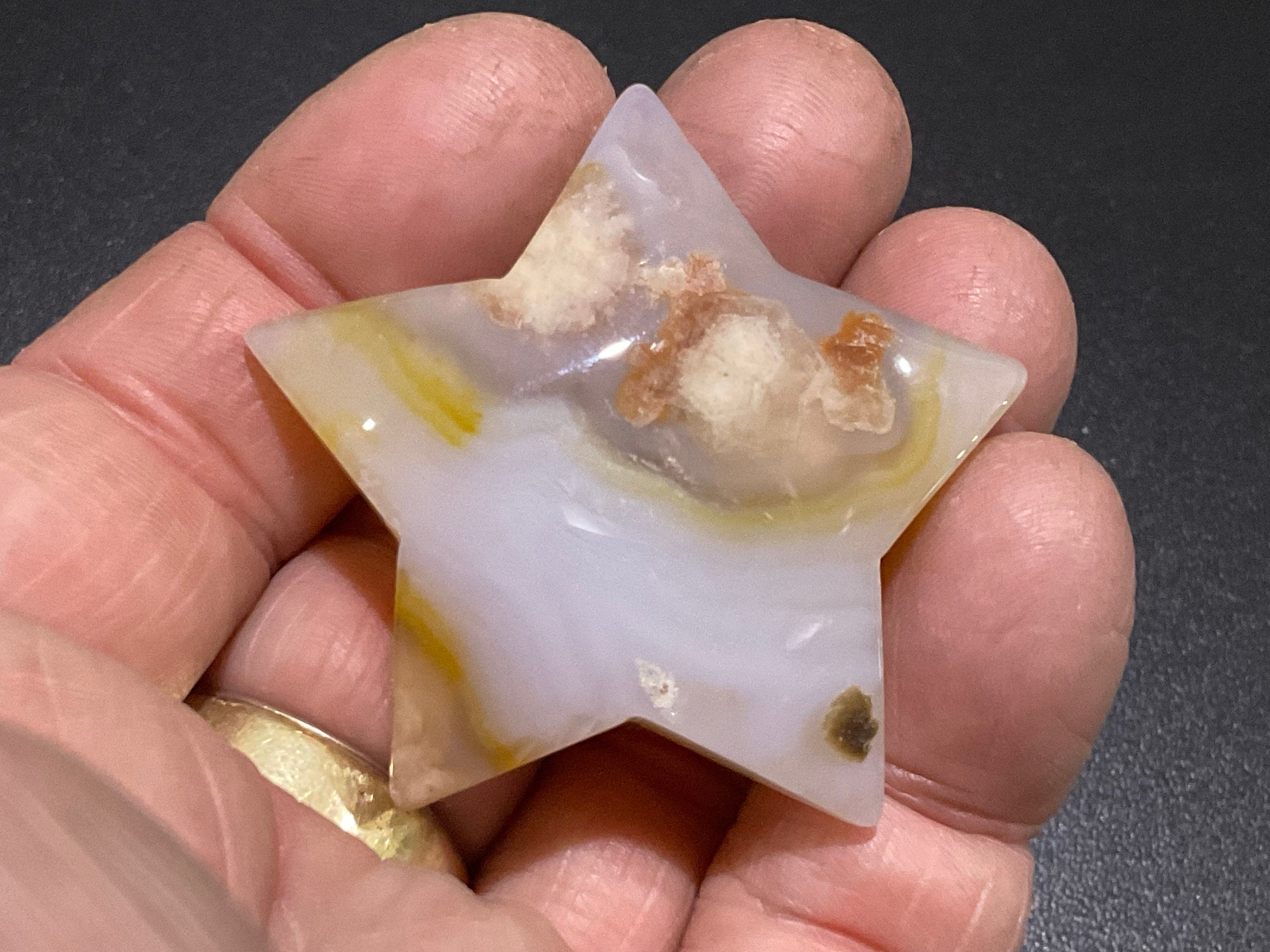 30g Flower Agate Star 1C