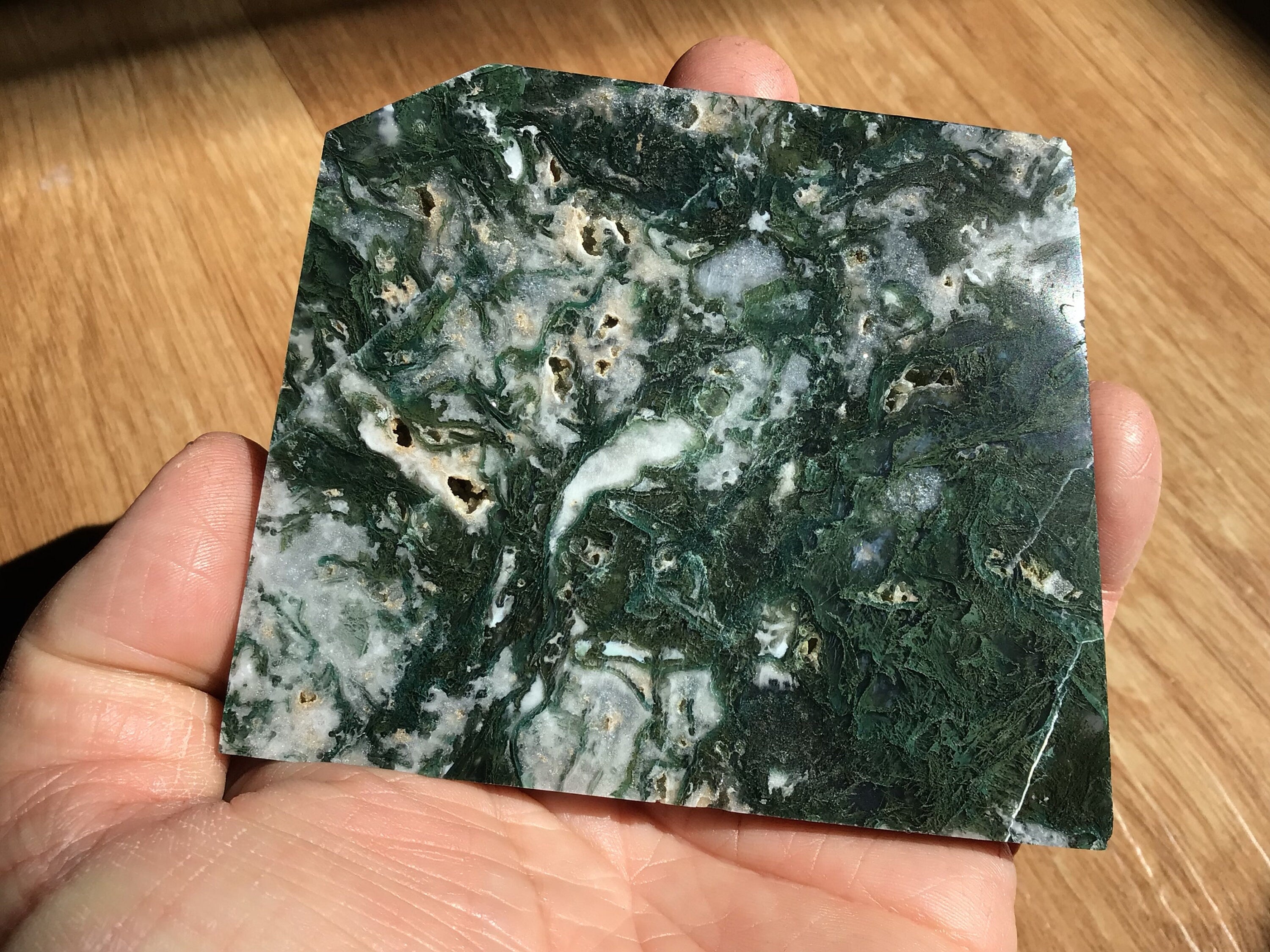 139g Moss Agate Polished Slab 2B