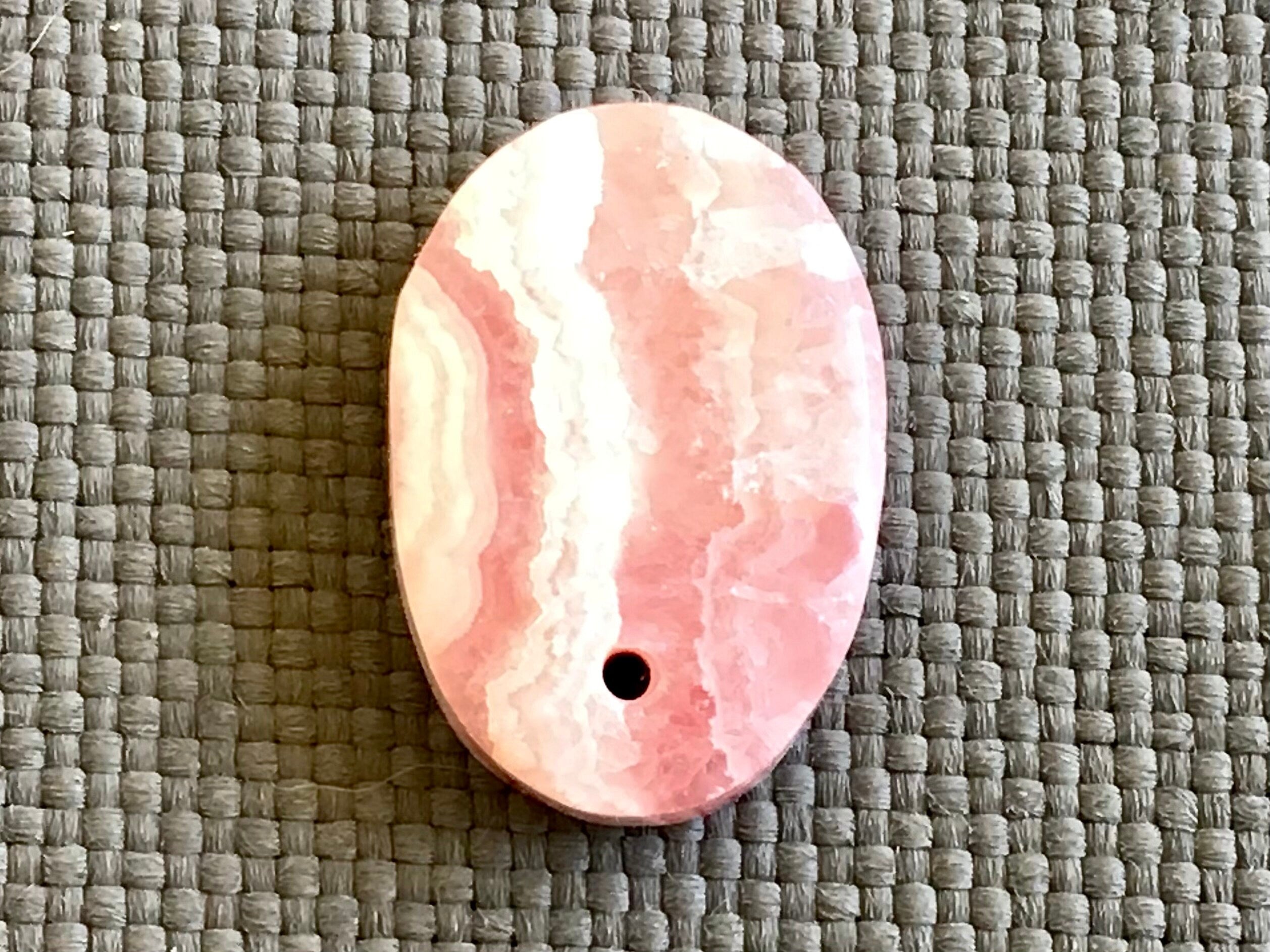 3g Rhodochrosite Drilled Pendant 1A