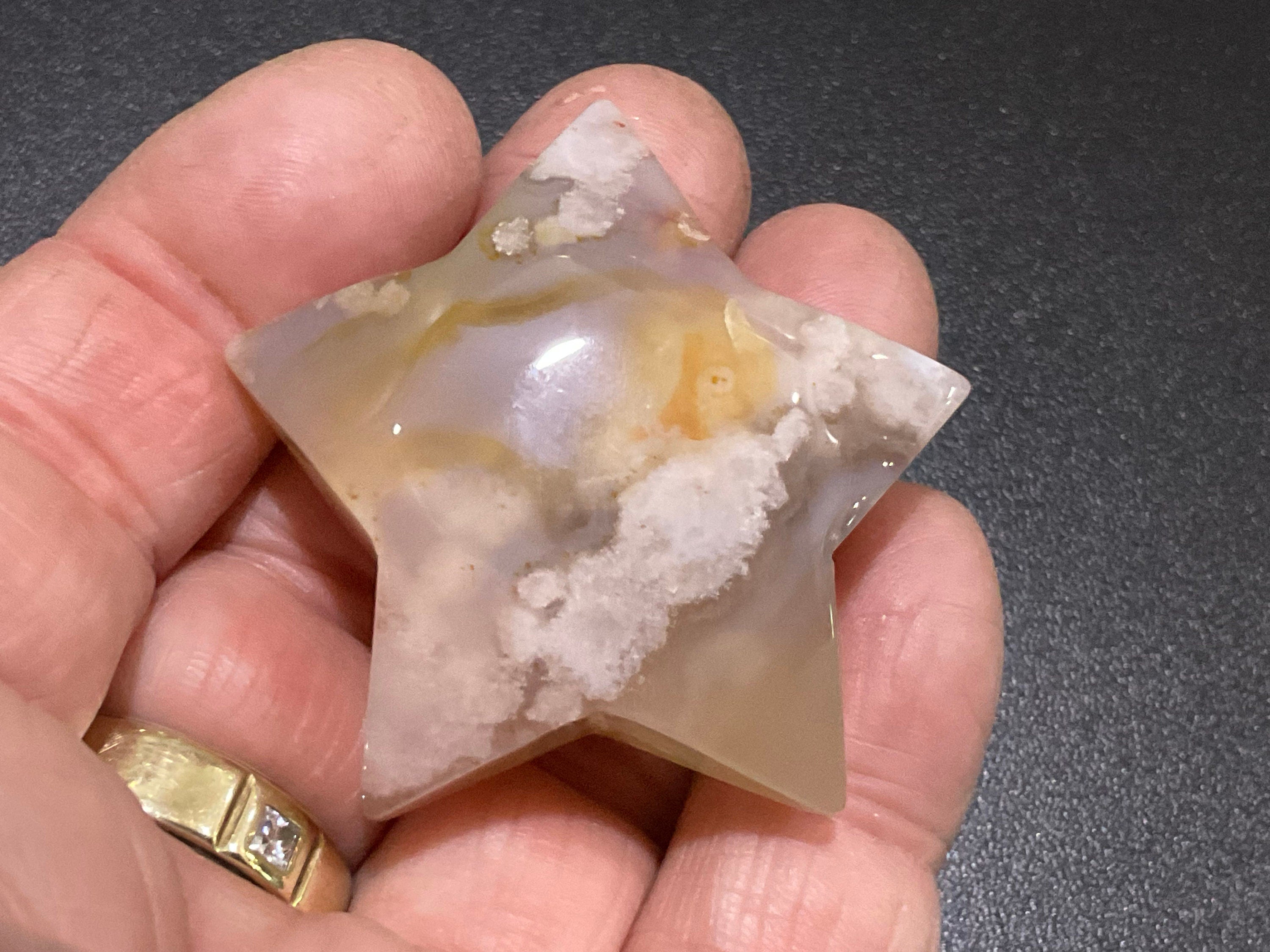 44g Flower Agate Star 8A