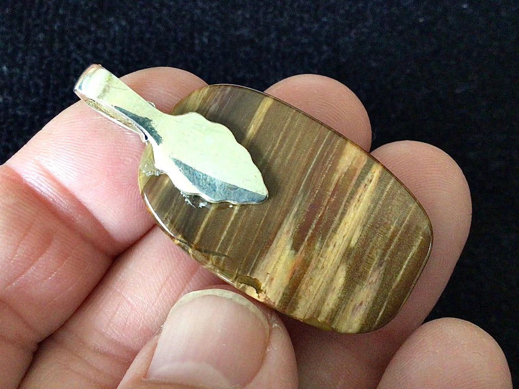 8g Petrified Wood Tumble Pendant 2A