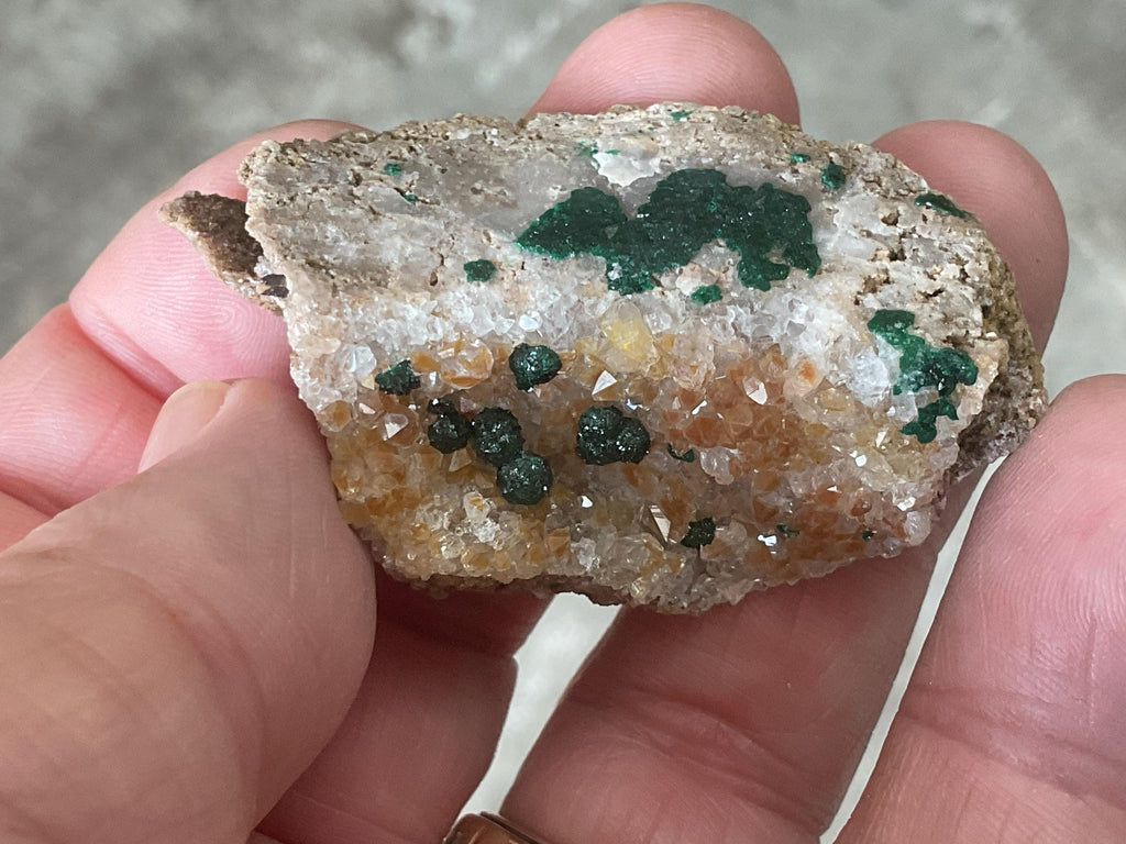 24g Botryoidal Malachite on Quartz Specimen C