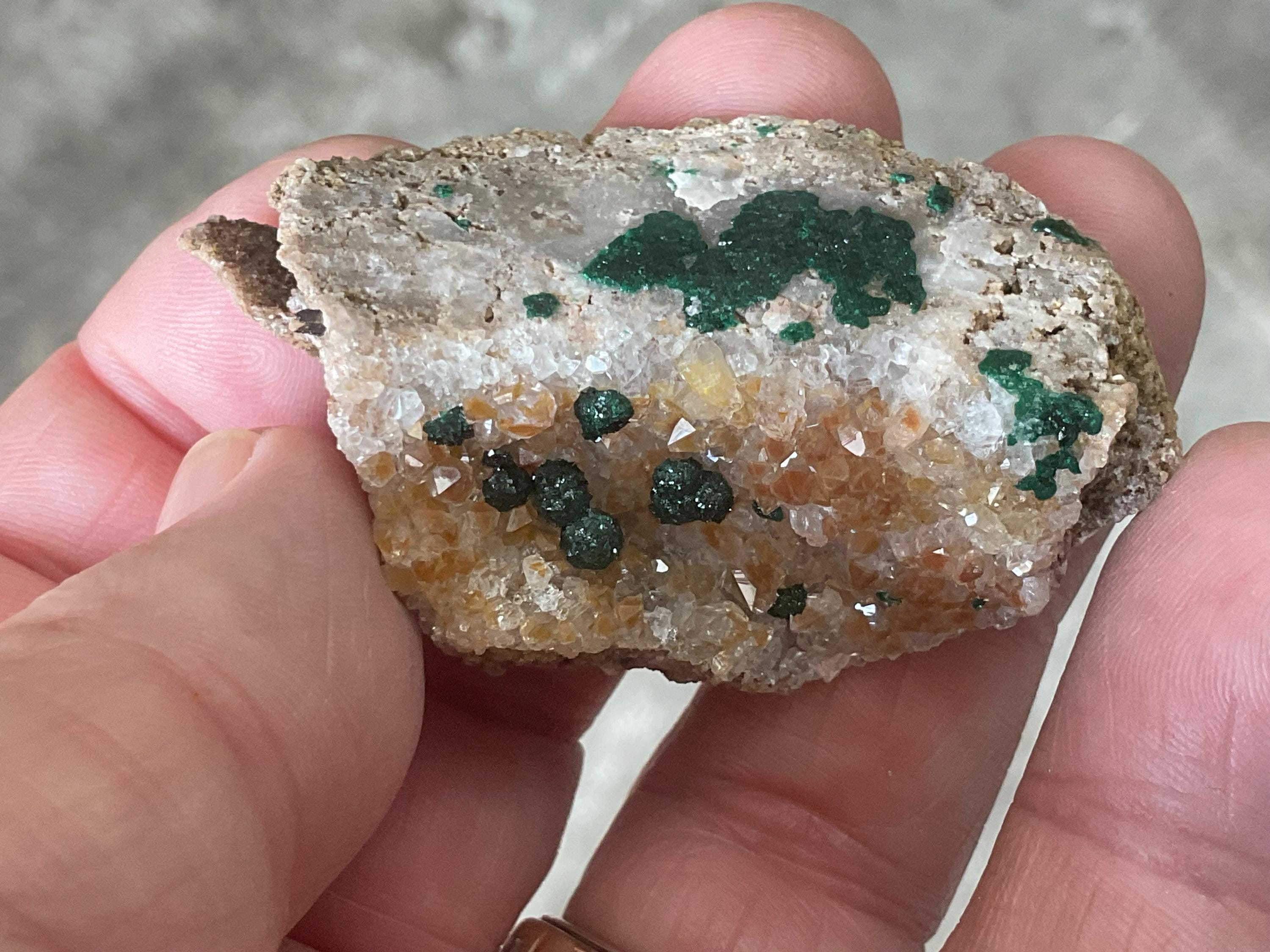 24g Botryoidal Malachite on Quartz Specimen C