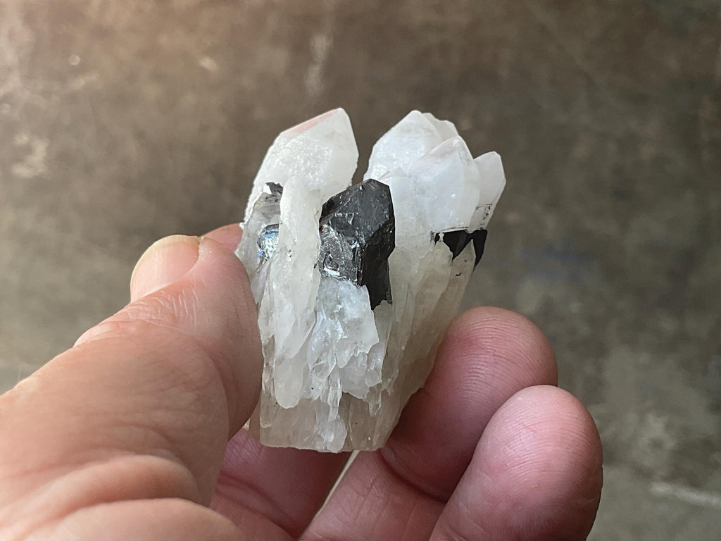 80g Galena in Quartz Cluster Specimen A from Guangxi, China