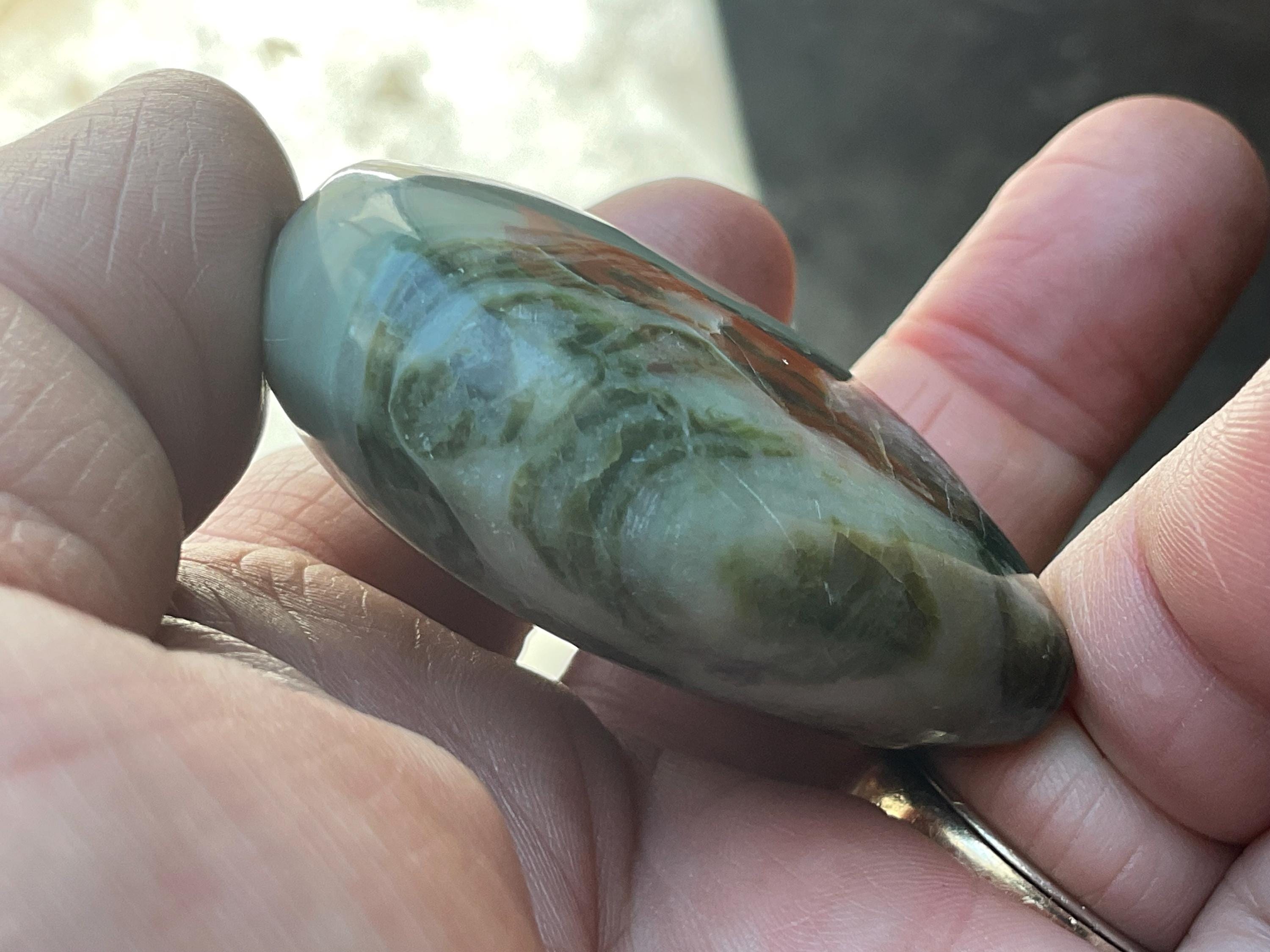81g Jasper with Common Opal Heart A