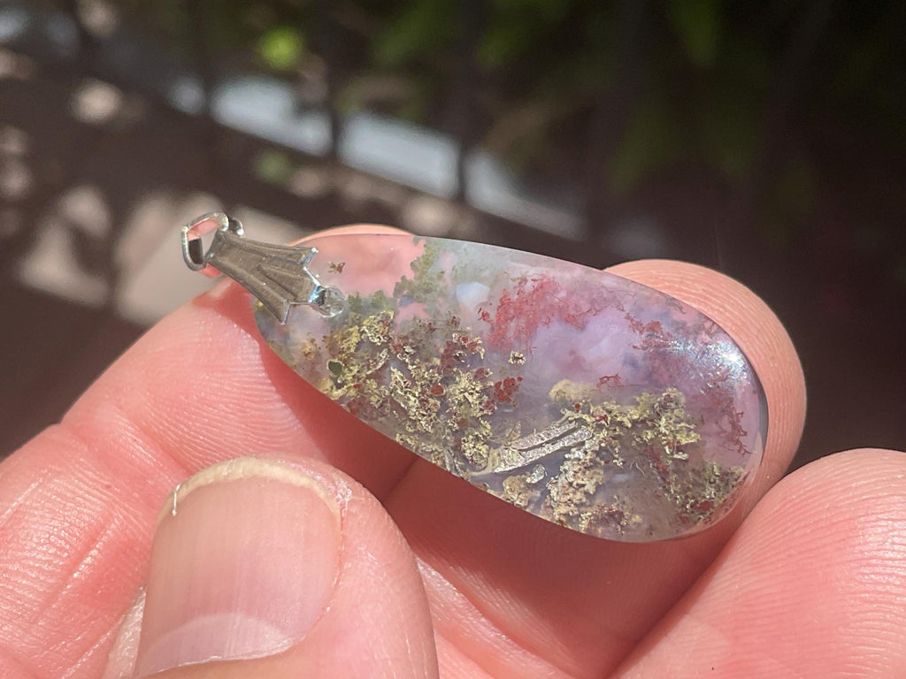 4g Moss Agate Pendant 1B