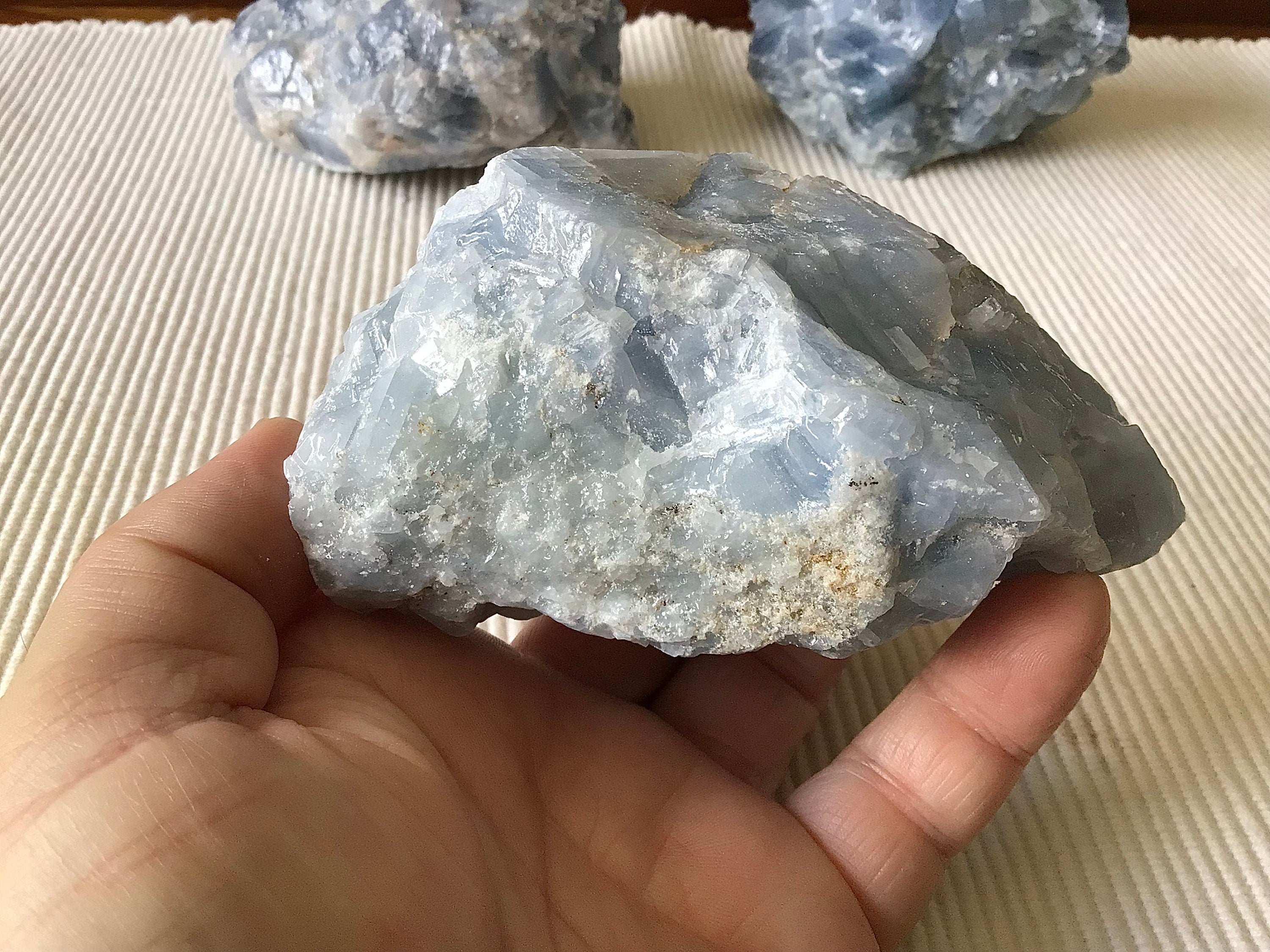 464g Natural Blue Calcite Rough Piece B