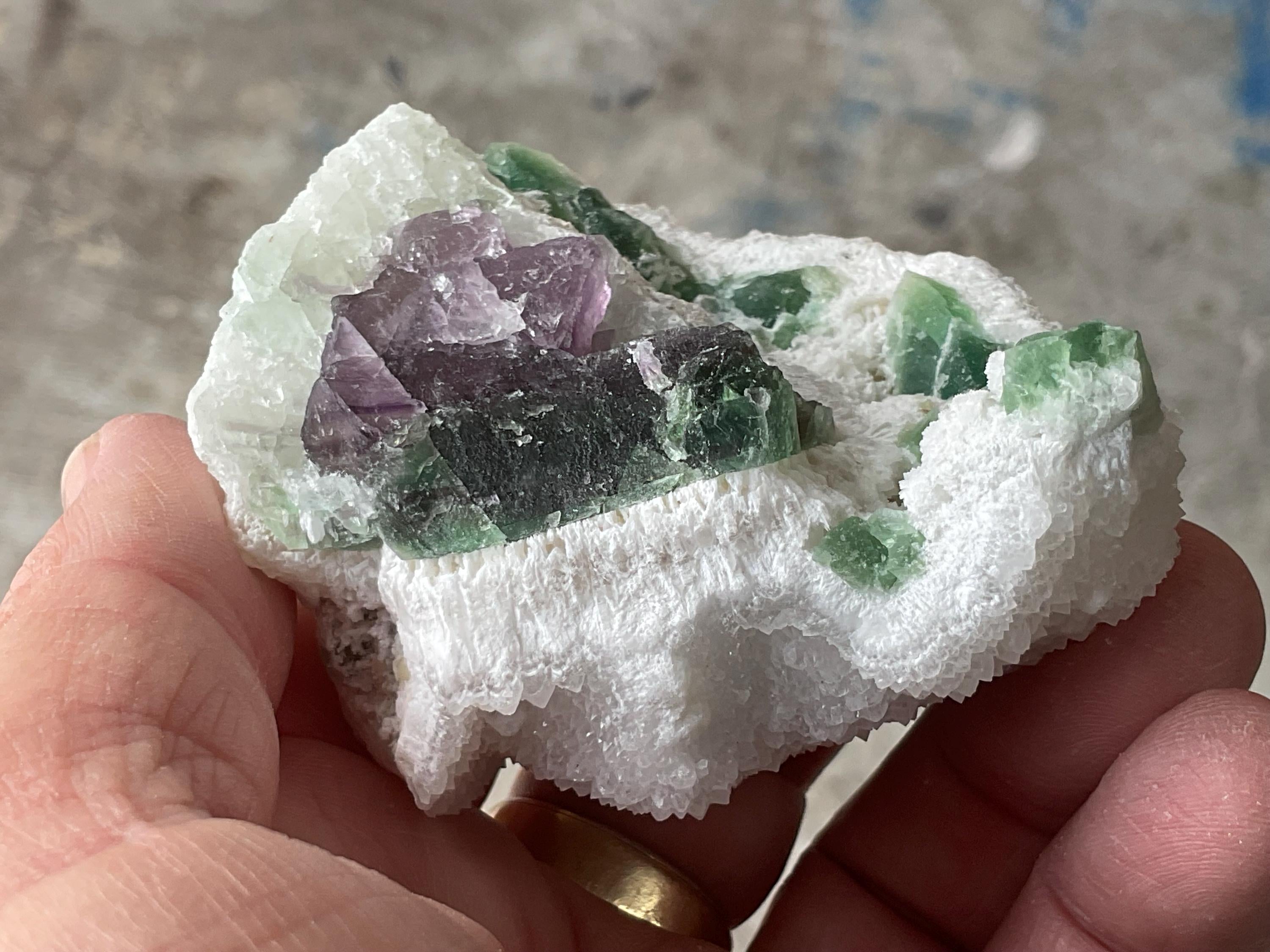 RESERVED FOR MEREDITH ** 184g Chinese Druzy Quartz Fluorite Specimen 1A