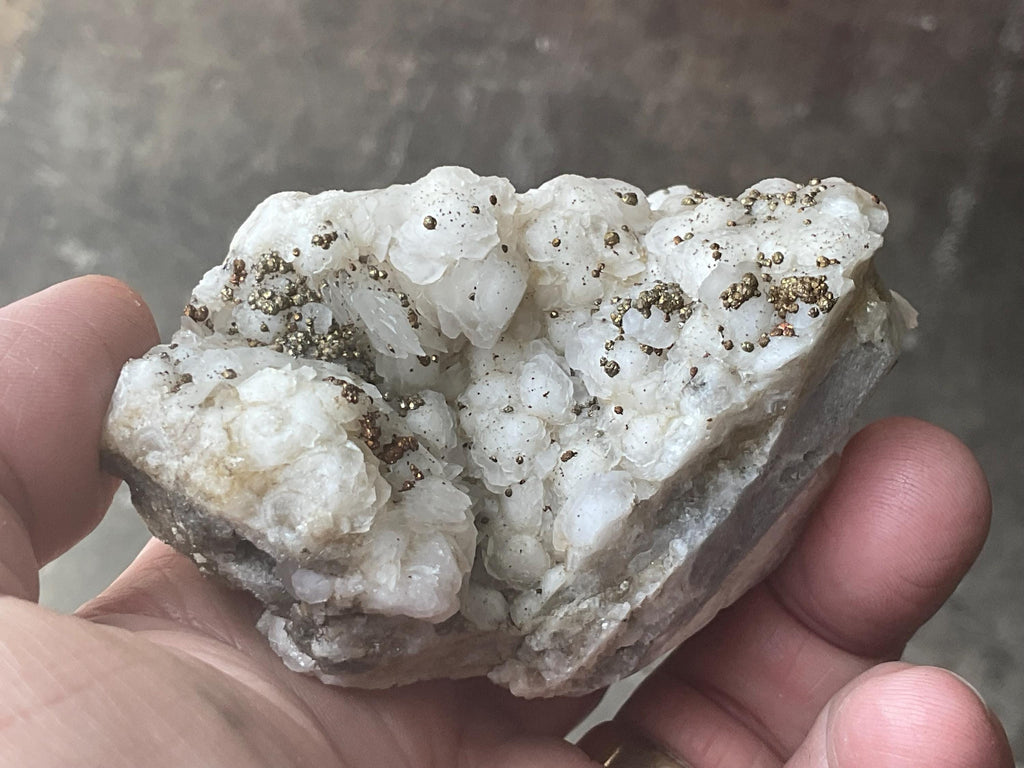 182g Pyrite on Calcite from Hunnan, China Specimen A