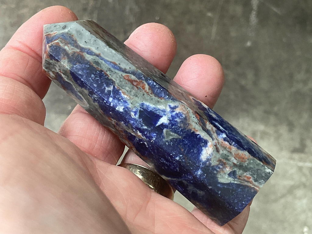 104g Sodalite with Sunstone Generator 4B