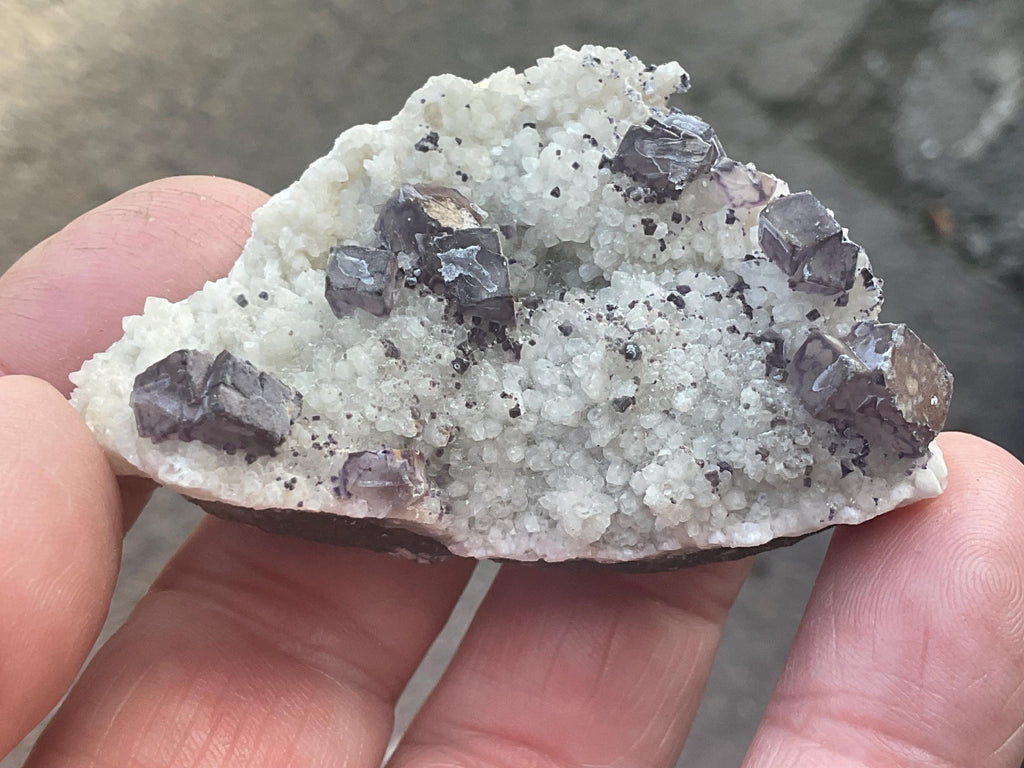 52g Lavender QR Code Fluorite Specimen 4B