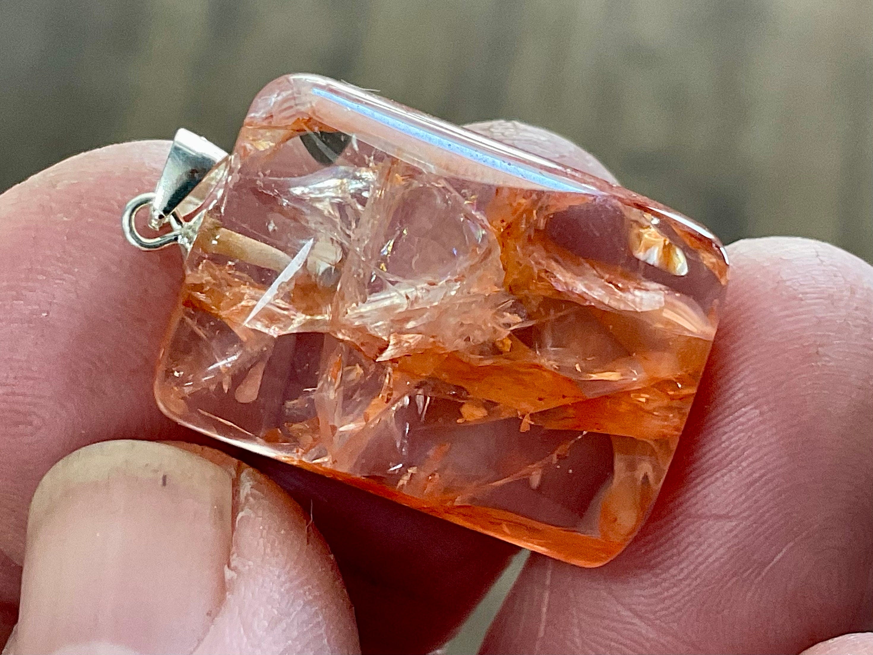 Fire Quartz Pillow Cabochon 3B